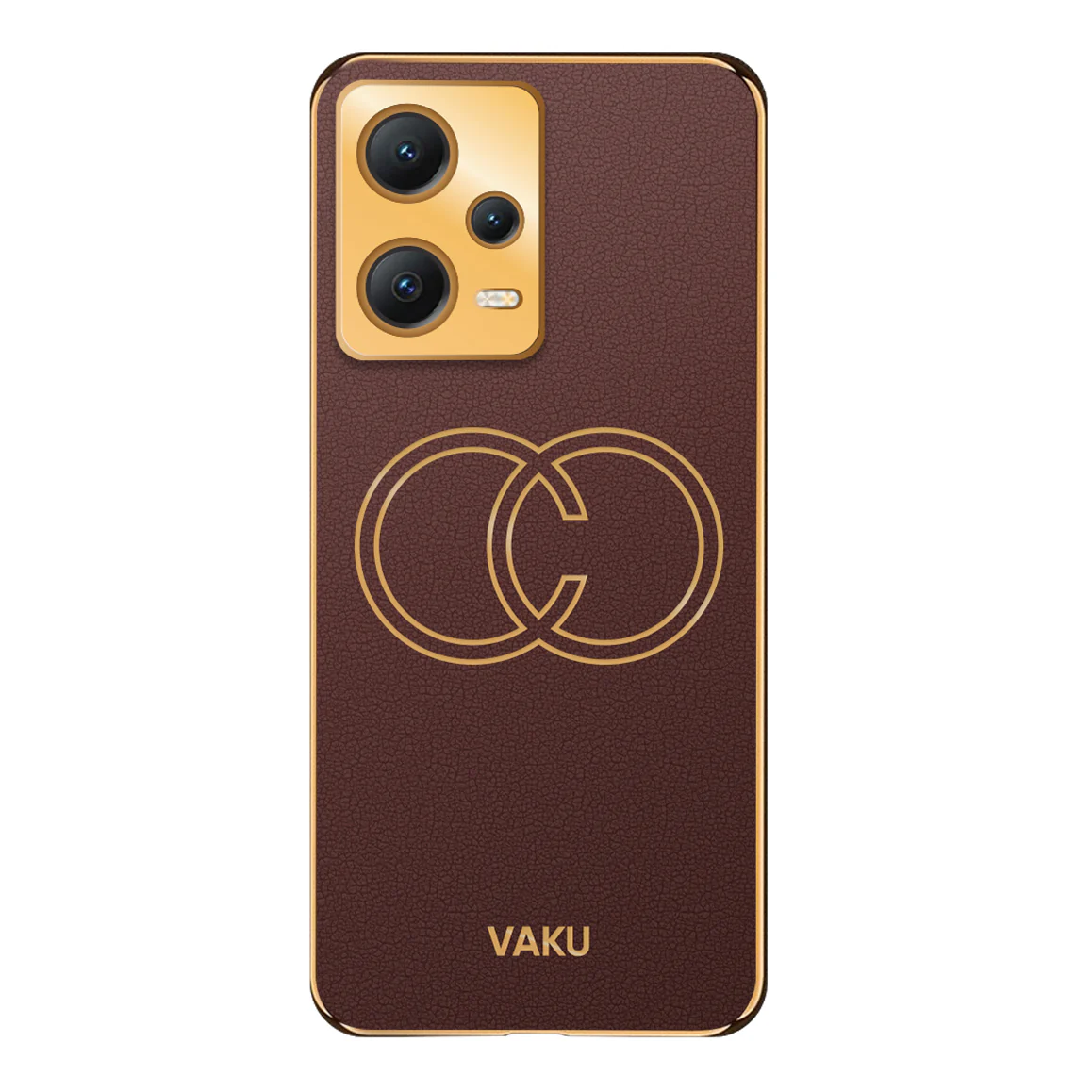 Vaku® Xiaomi Redmi Note 12 Pro Plus 5G Skylar Leather Pattern Gold Electroplated Soft TPU Back Cover - Image 12