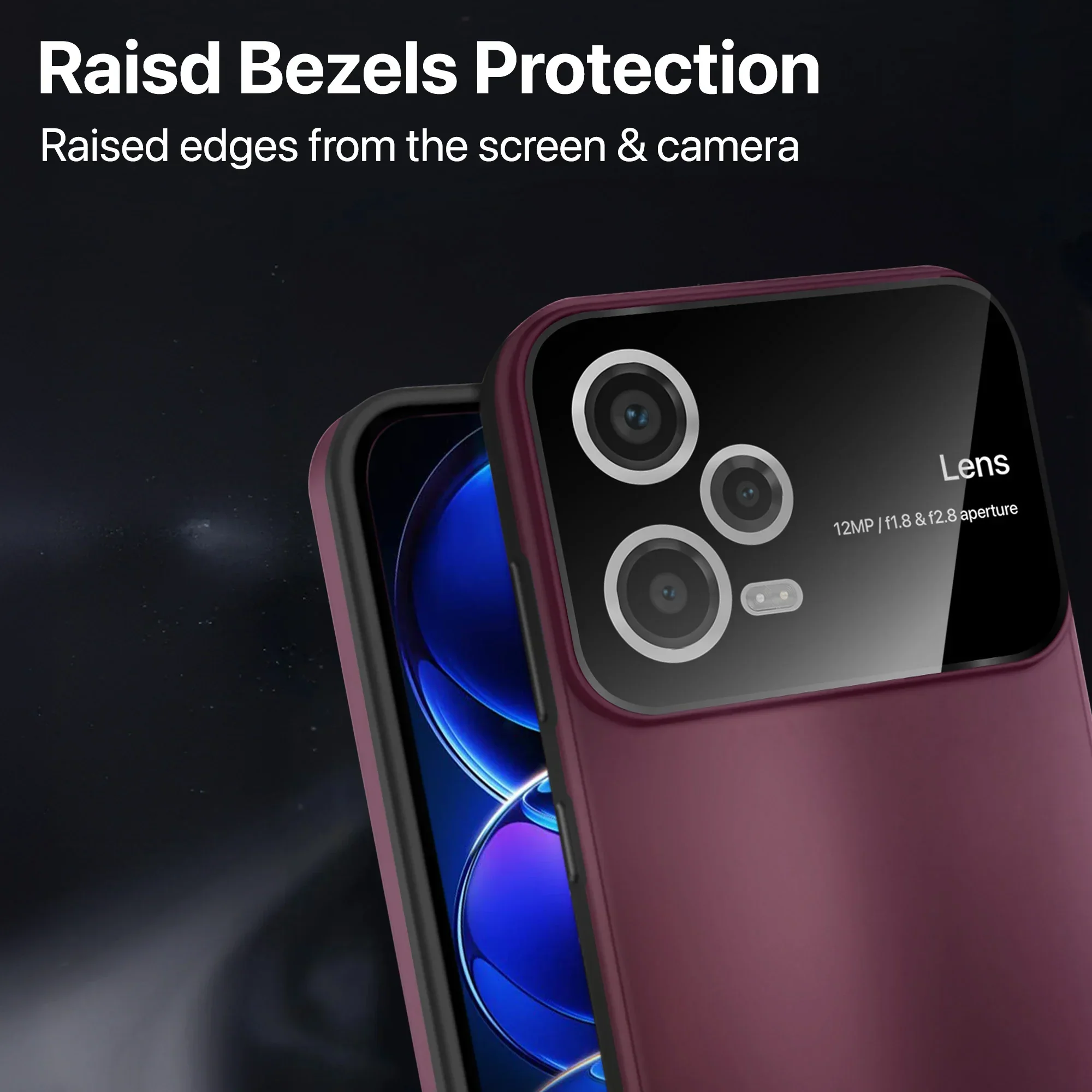 Vaku ® Xiaomi Redmi Note 12 Pro Polarized Large Window Glass Camera Protector Back Cover - Image 6