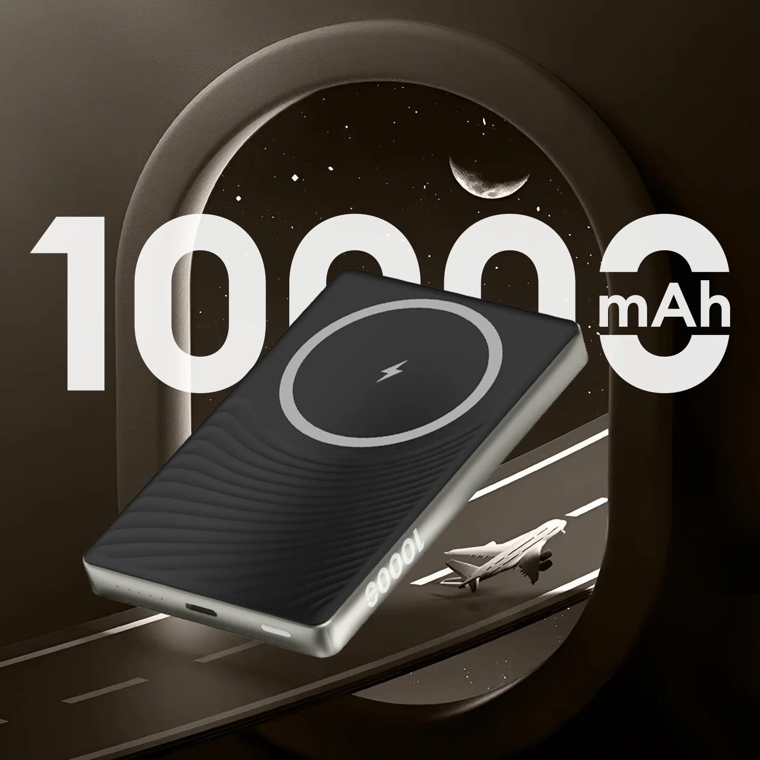 Vaku ® Desert Titanium 10000mAh Magnetic Wireless Power Bank 15W Wireless Charging - Image 3