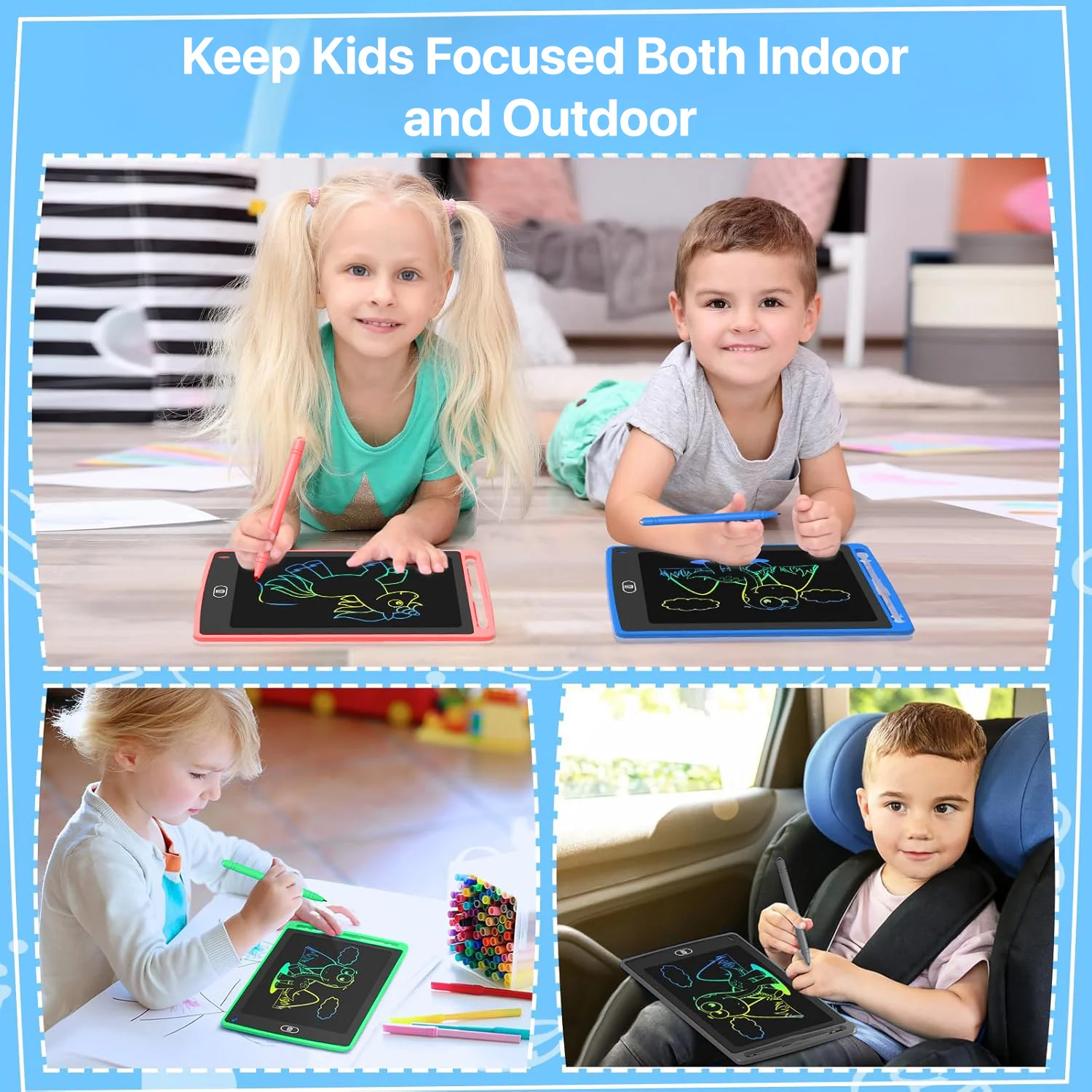 Vaku Luxos ® 8.5 Inch Rewritable LCD Writing Tablet Digital Slate Pad - Image 5