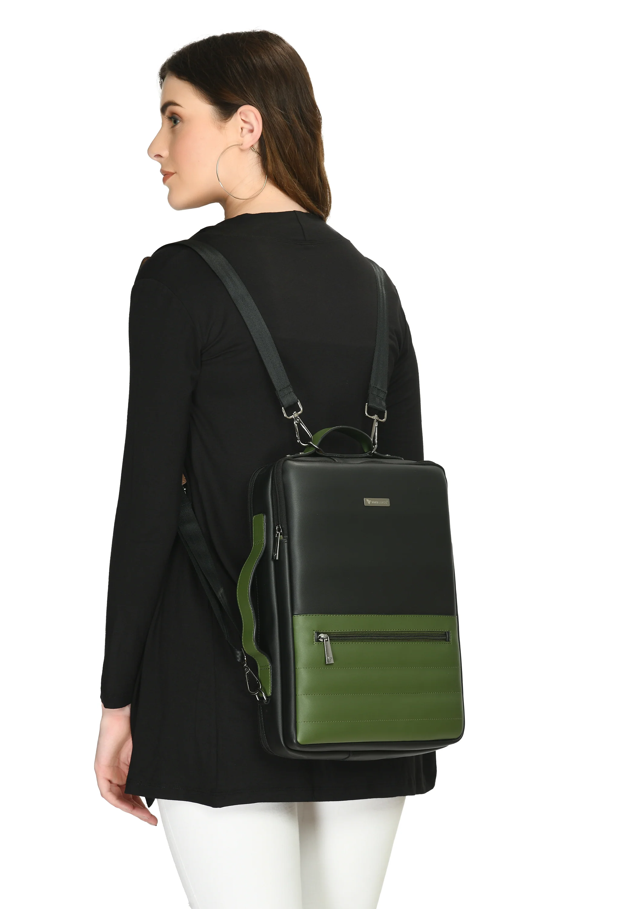 Vaku ® Barcelona 14 inch laptop Bag Premium Convertible Laptop Messenger Bag - Image 14