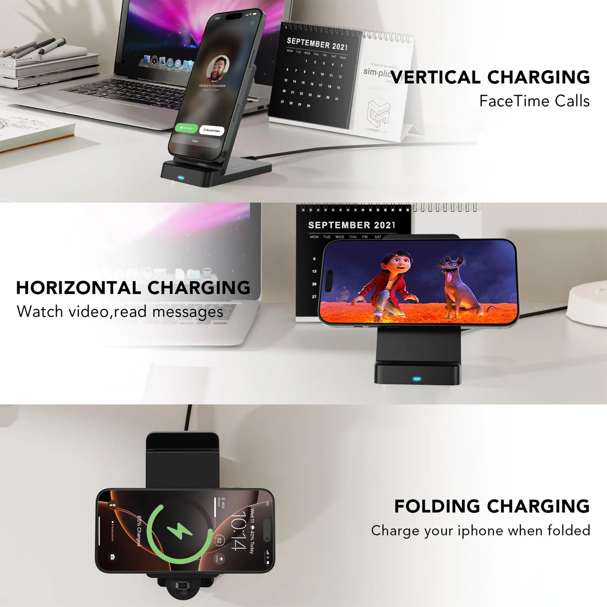 Vaku Luxos ® 23W Nexfold Magnetic Wireless Mag-Safe Charger Dock Station - Image 11