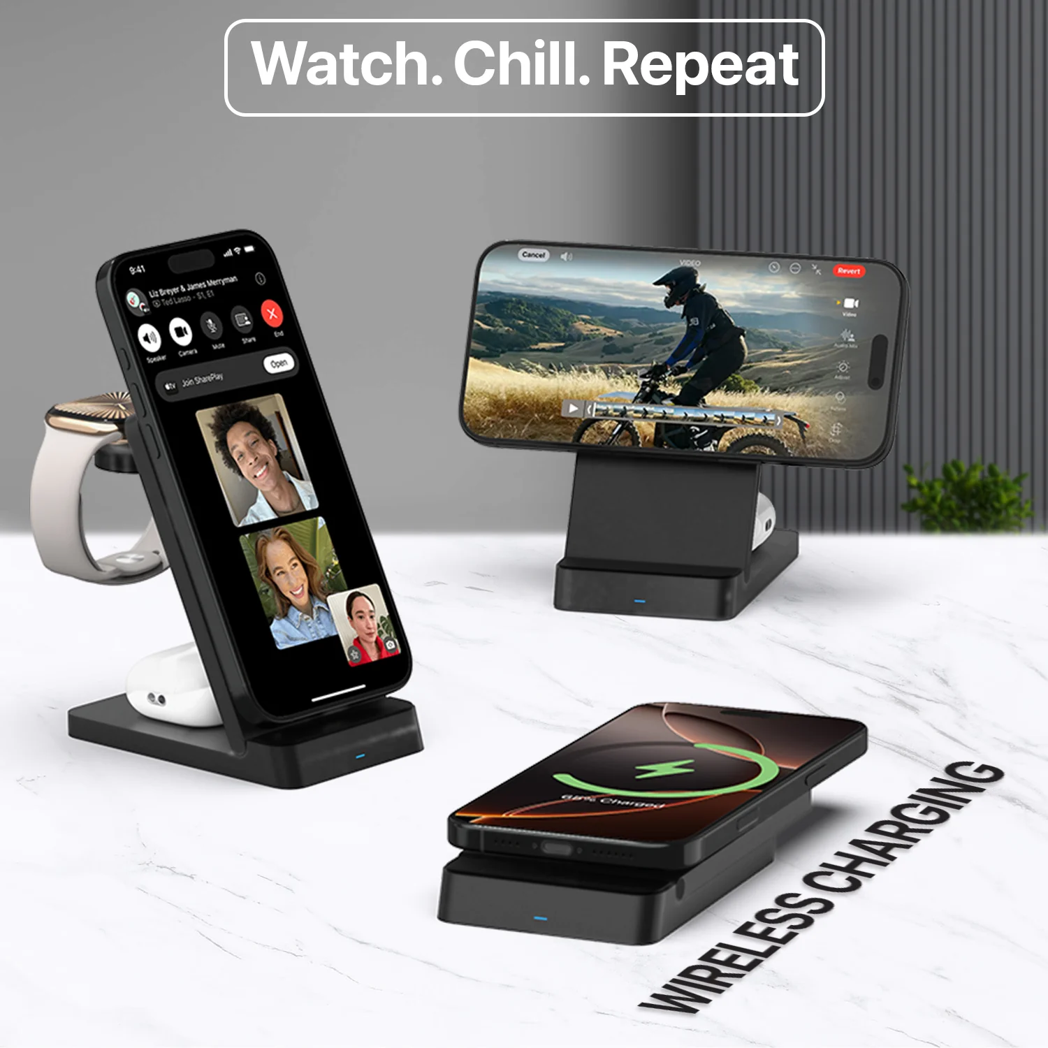 Vaku Luxos ® 23W Nexfold Magnetic Wireless Mag-Safe Charger Dock Station - Image 6