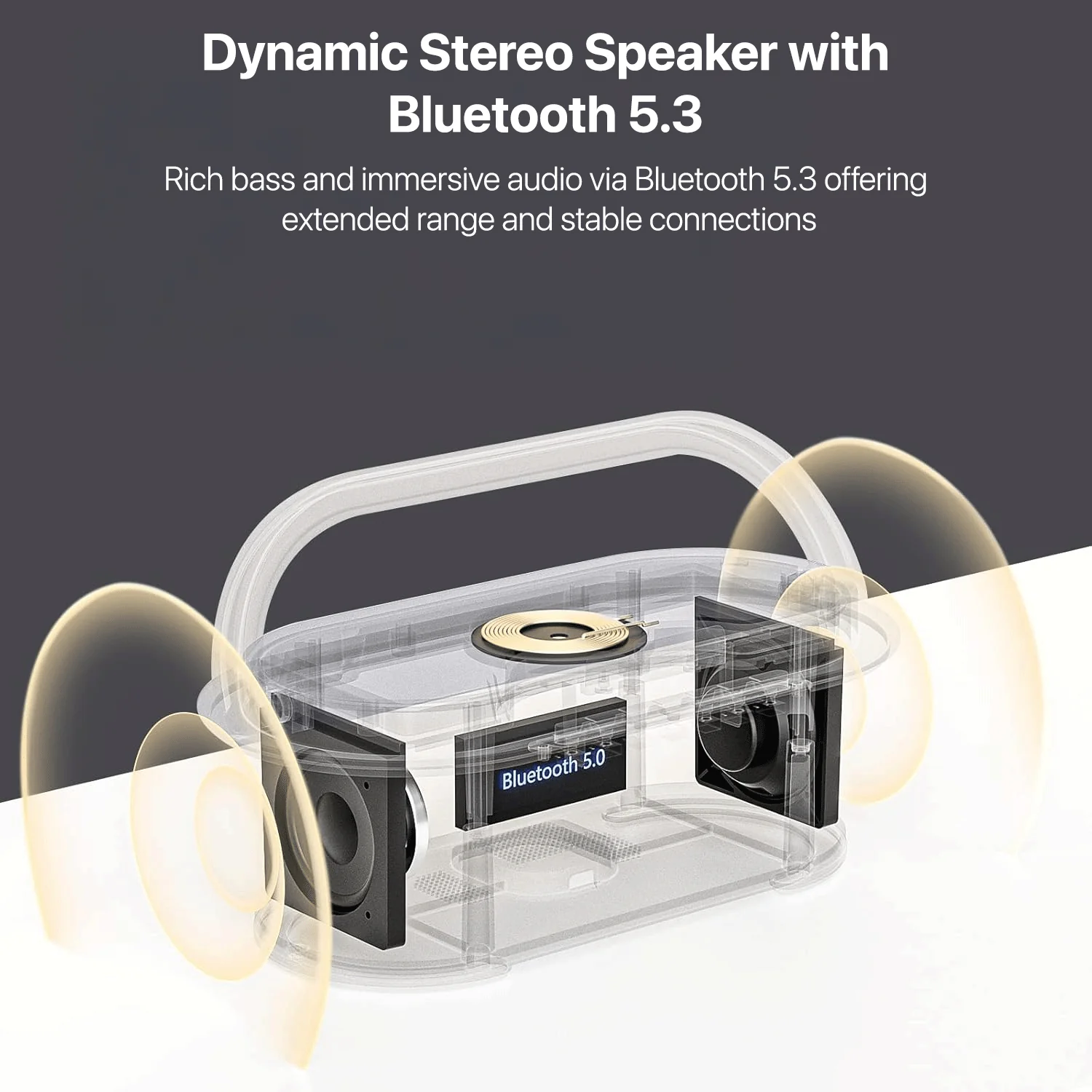 Vaku Luxos ® 3-in-1 Synostation Bluetooth Speaker 15W Wireless Charger - Image 5