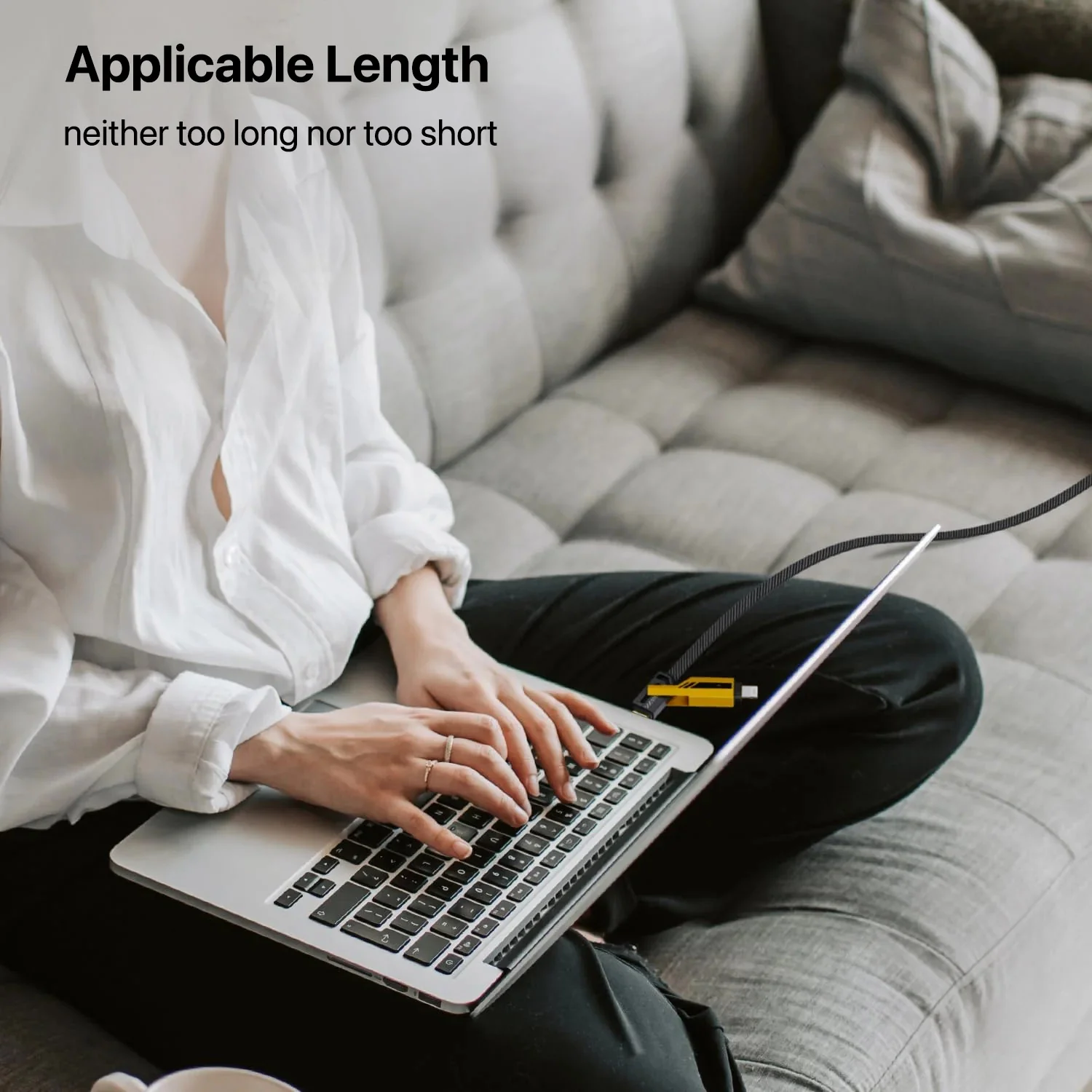 Vaku Luxos® 4-in-1 65W Fast Charging Flat Cable with USB, Lightning, C-Type Ports - Image 6