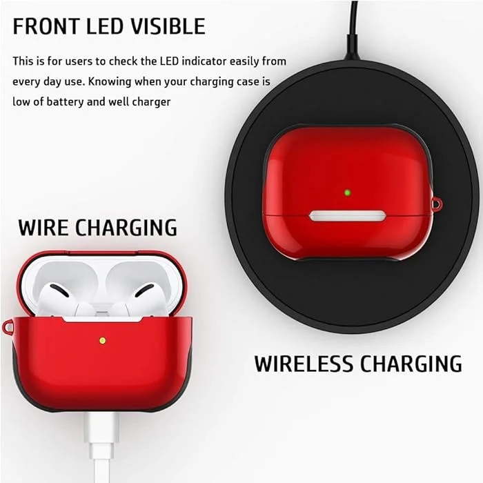 Vaku Luxos® Air Armor Apple Airpods Pro 2 Heavy Duty Hybrid Shockproof Cover Case with Wireless Charging Support - Image 6