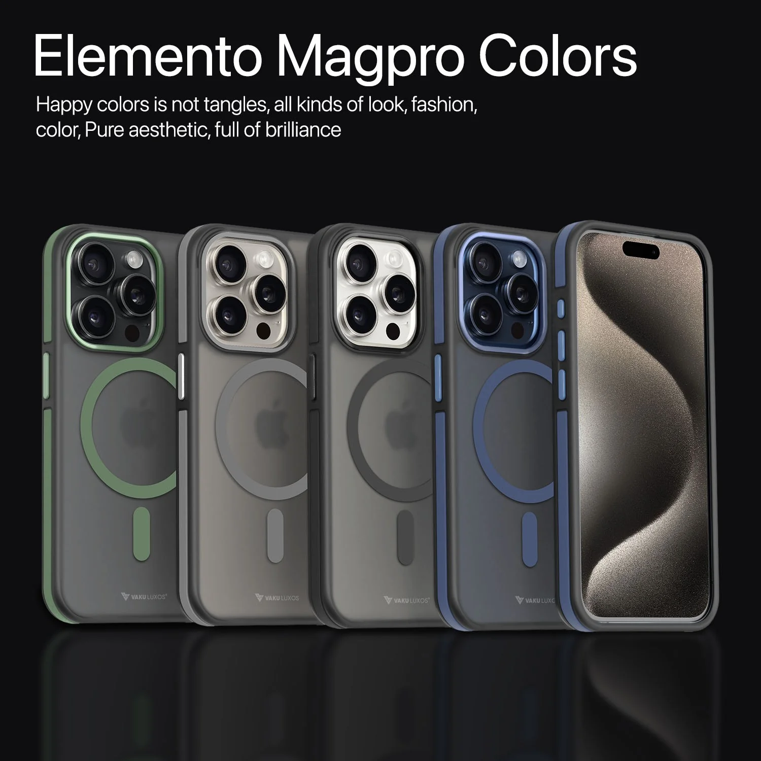 Vaku Luxos ® Apple iPhone 15 Pro Elemento MagPro Drop Protection Back Cover - Image 9