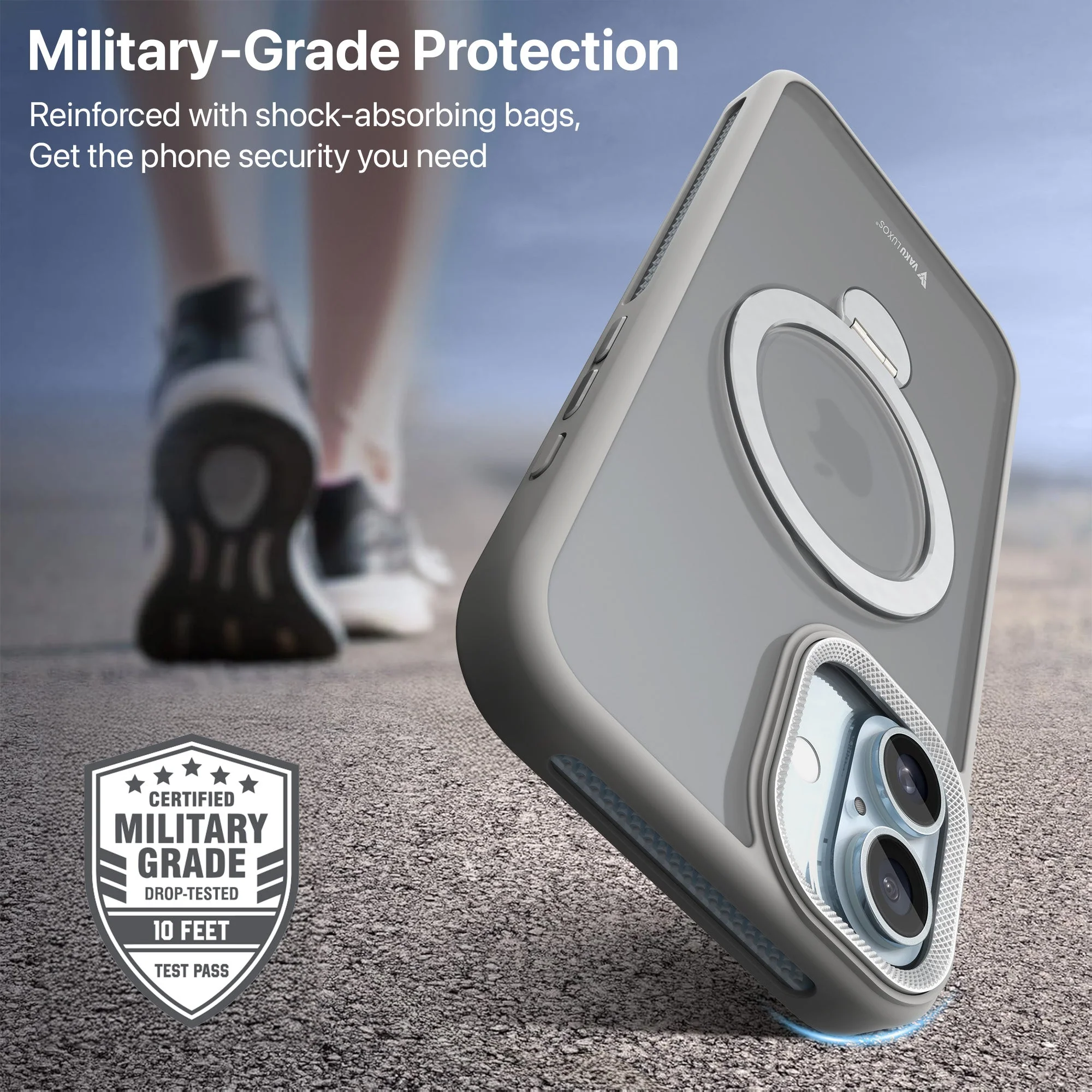 Vaku Luxos ® Apple iPhone 16 Ariston Kickmag Shockproof Back Cover - Image 3