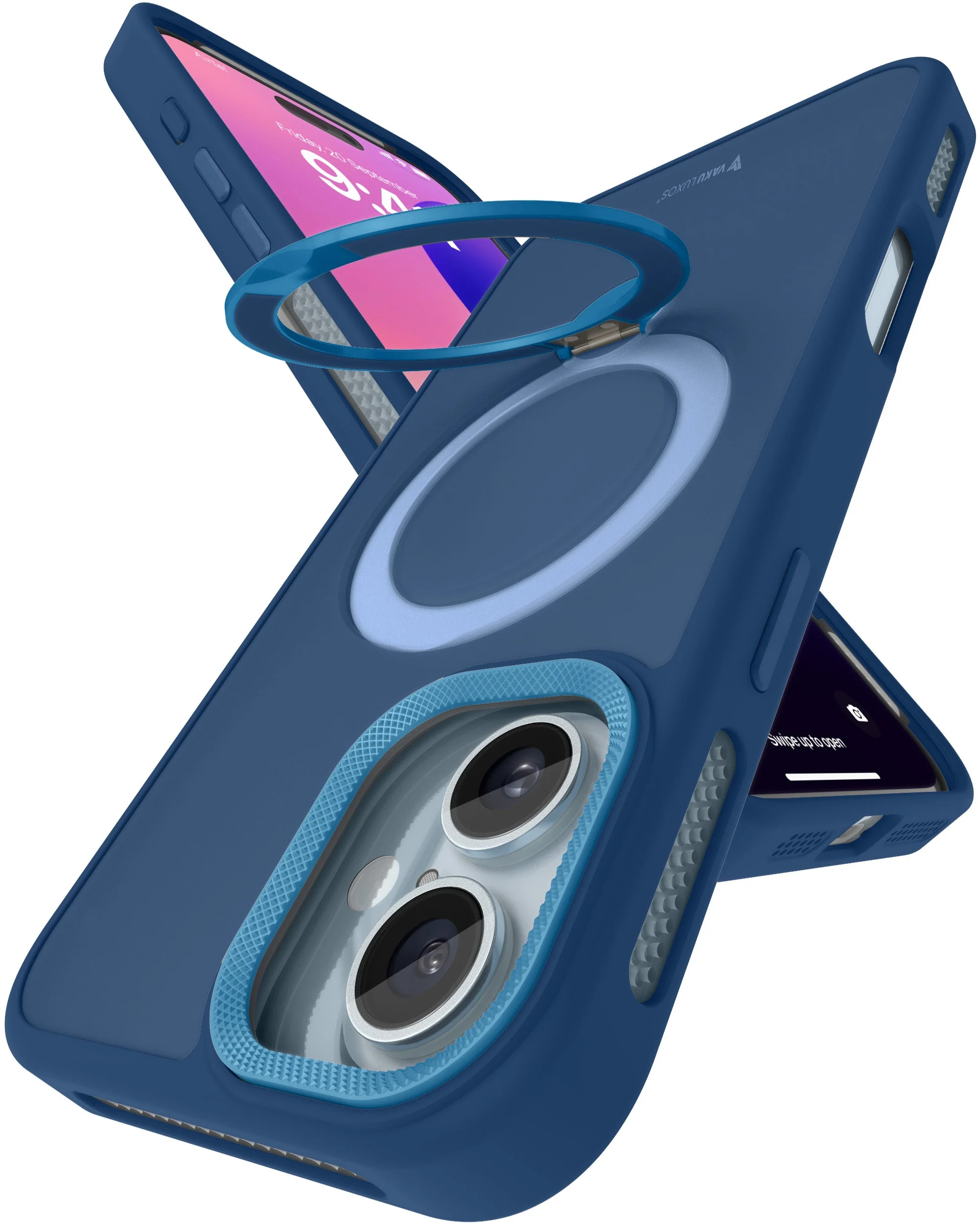 Vaku Luxos ® Apple iPhone 16 Ariston Kickmag Shockproof Back Cover - Image 6
