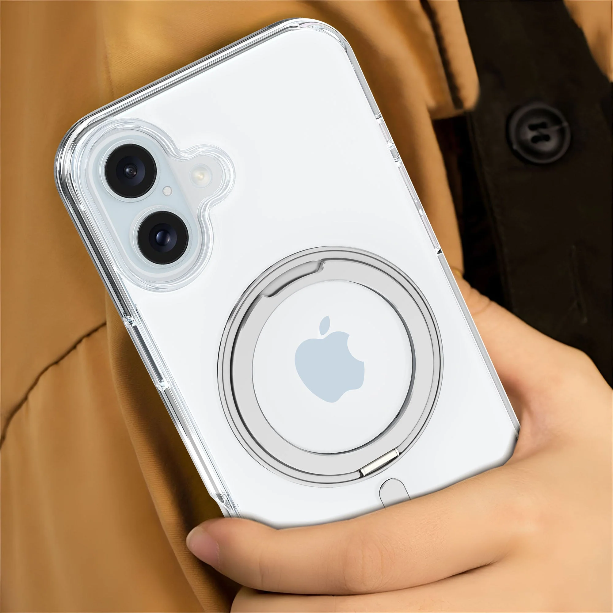 Vaku Luxos ® Apple iPhone 16 Glassy Kickmag Military-Grade Back Cover - Image 4