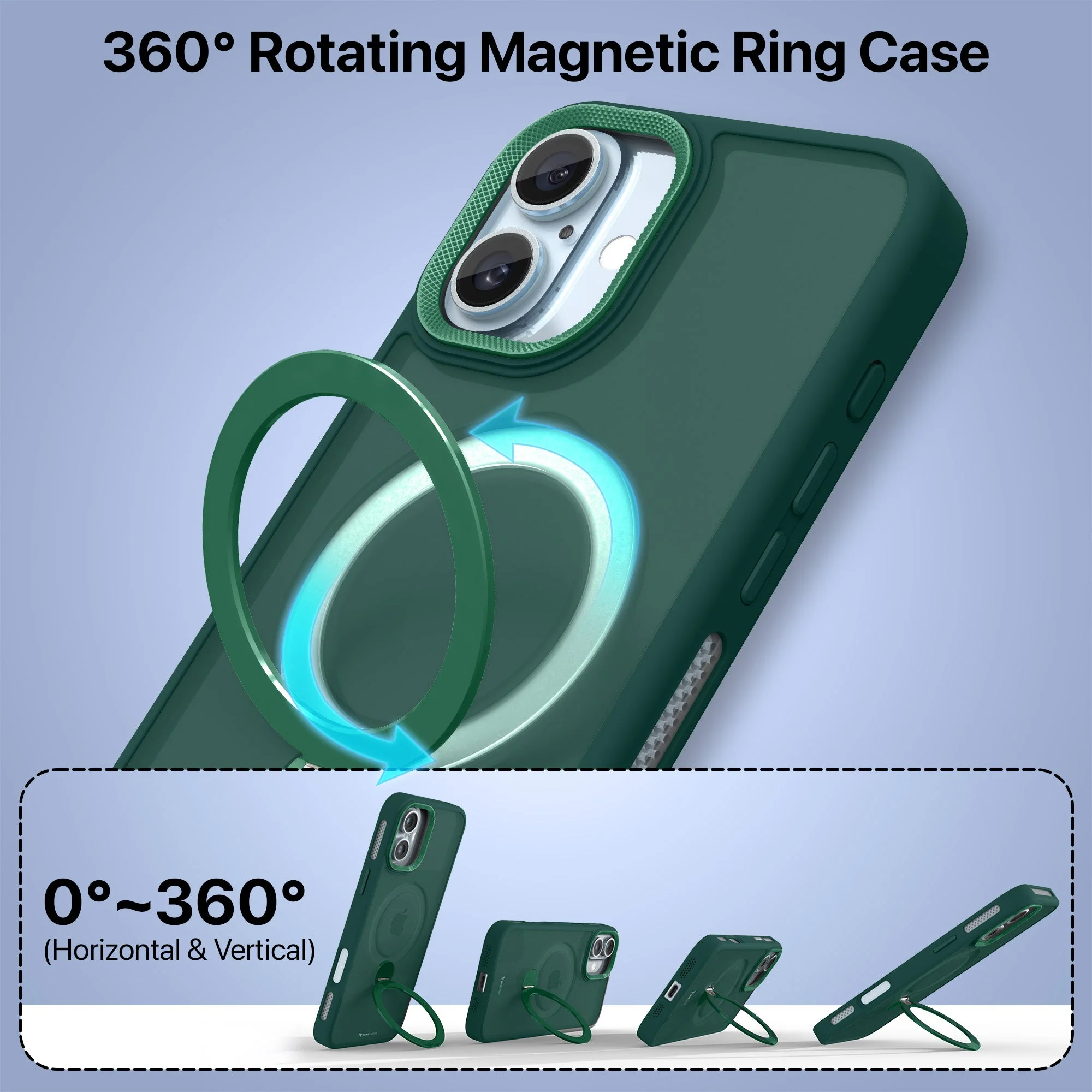 Vaku Luxos ® Apple iPhone 16 Plus Ariston Kickmag Shockproof Back Cover - Image 4