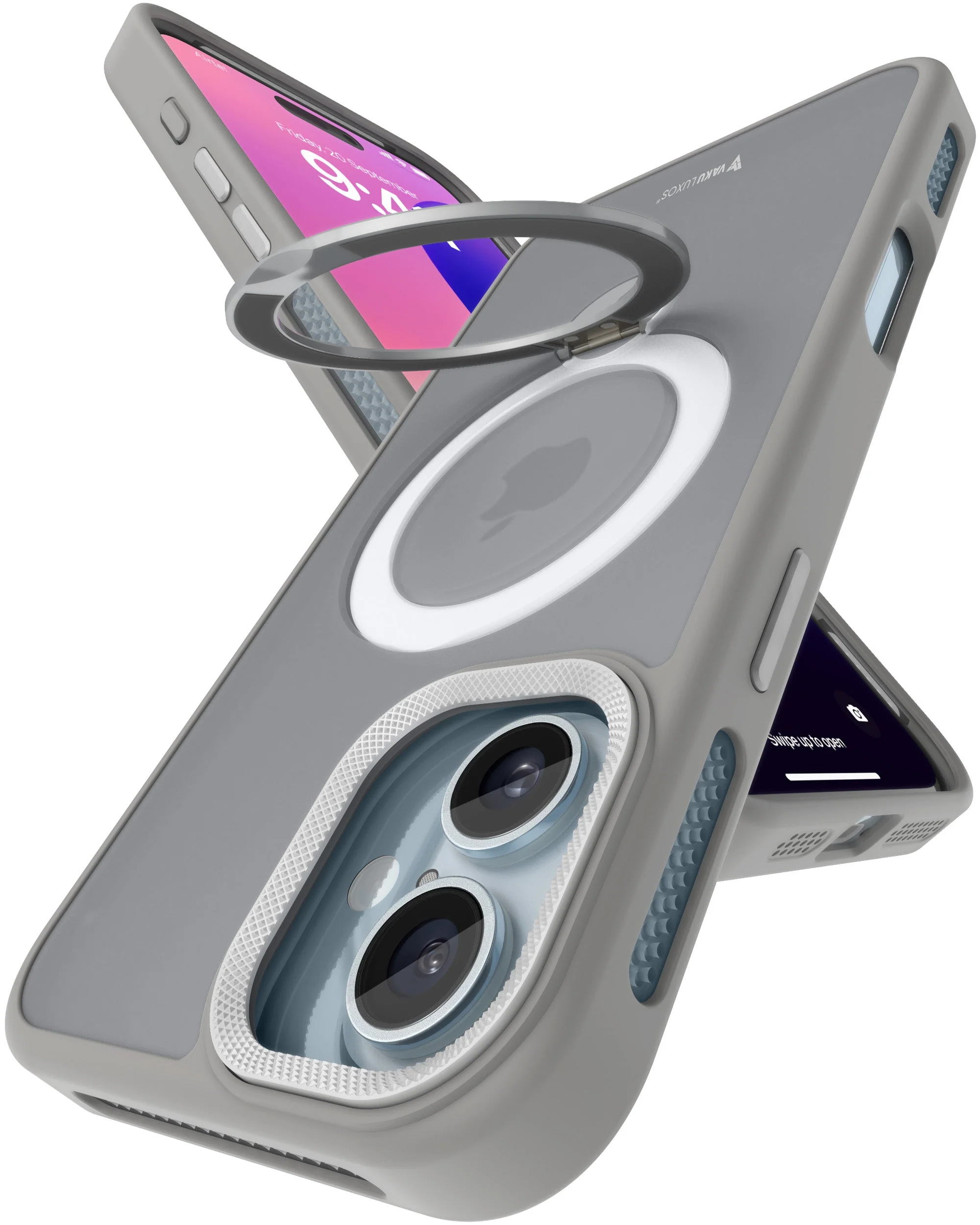 Vaku Luxos ® Apple iPhone 16 Plus Ariston Kickmag Shockproof Back Cover - Image 8