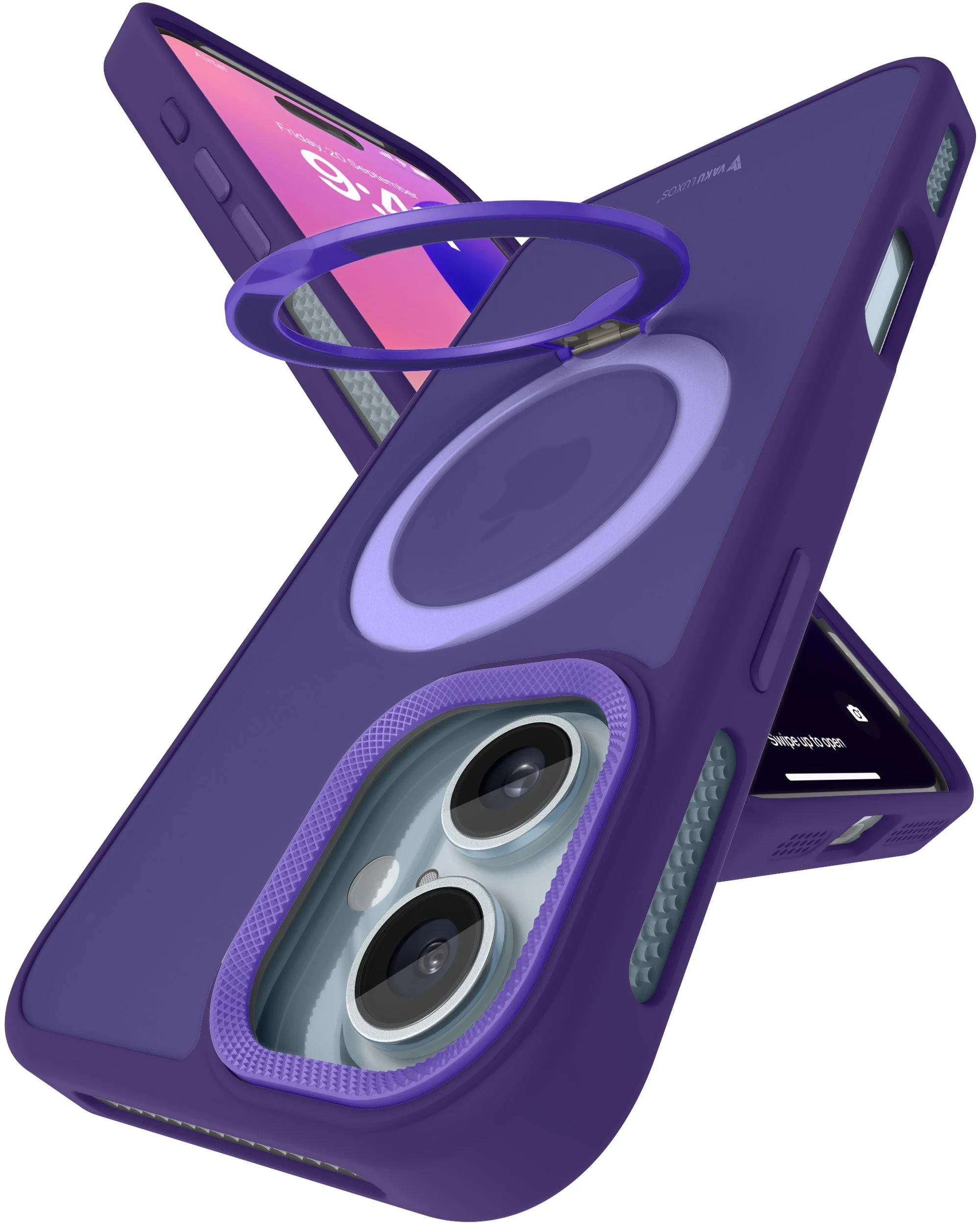 Vaku Luxos ® Apple iPhone 16 Plus Ariston Kickmag Shockproof Back Cover - Image 9