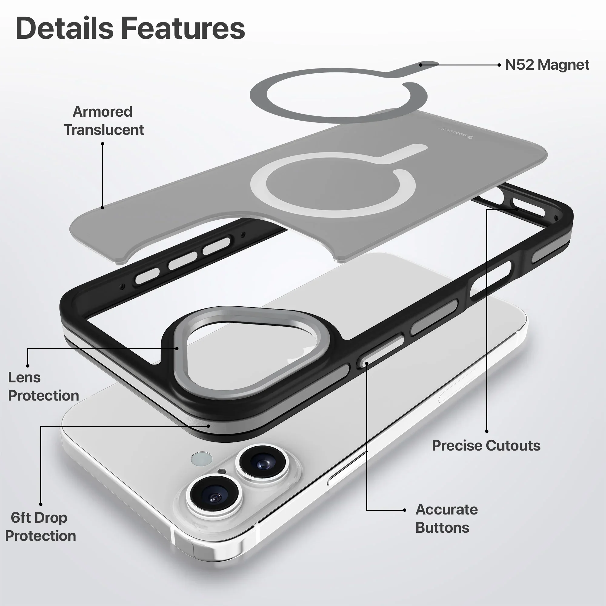 Vaku Luxos ® Apple iPhone 16 Plus Elemento MagPro Drop Protection Back Cover - Image 4