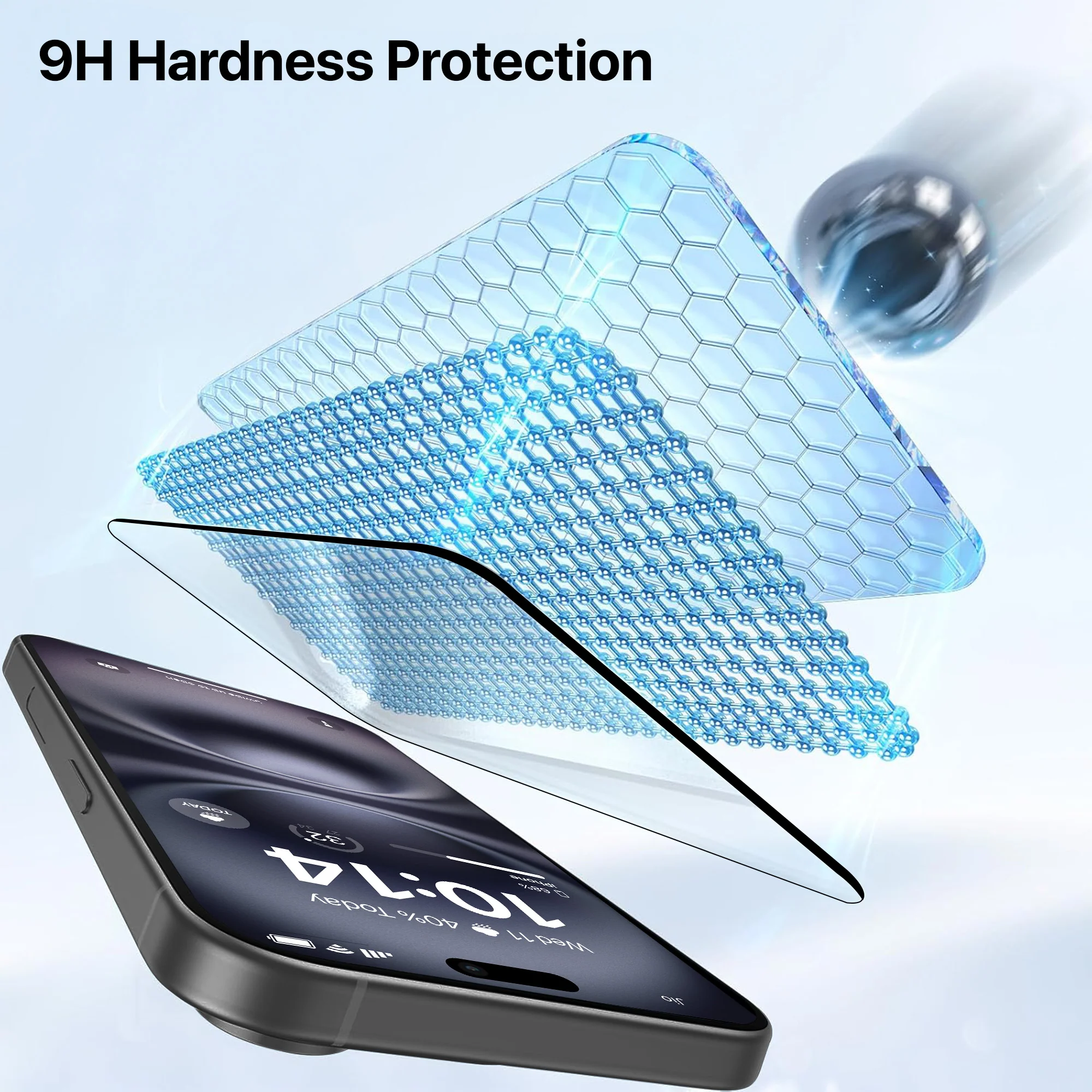 Vaku Luxos ® Apple iPhone 16 Screen Protector HD Tempered Glass - Image 5