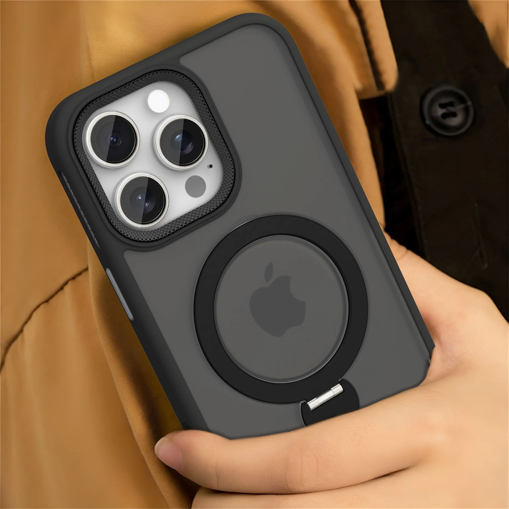 Vaku Luxos ® Apple iPhone 16 Pro Max Ariston Kickmag Shockproof Back Cover - Image 5