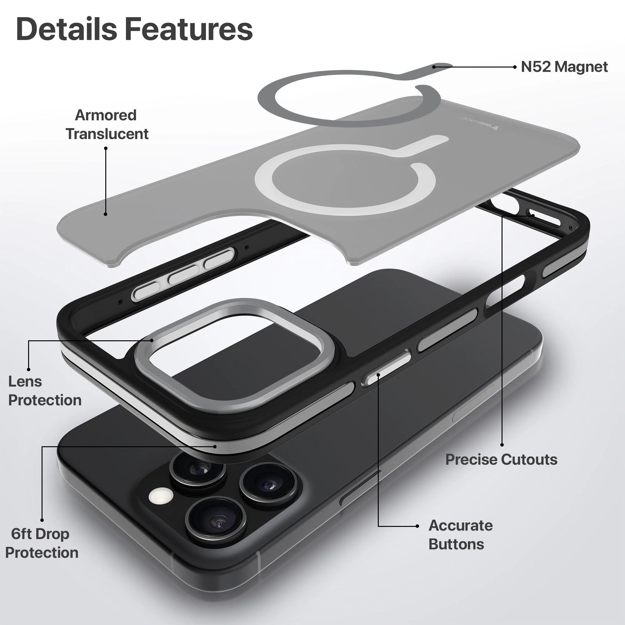 Vaku Luxos ® Apple iPhone 16 Pro Max Elemento MagPro Drop Protection Back Cover - Image 4