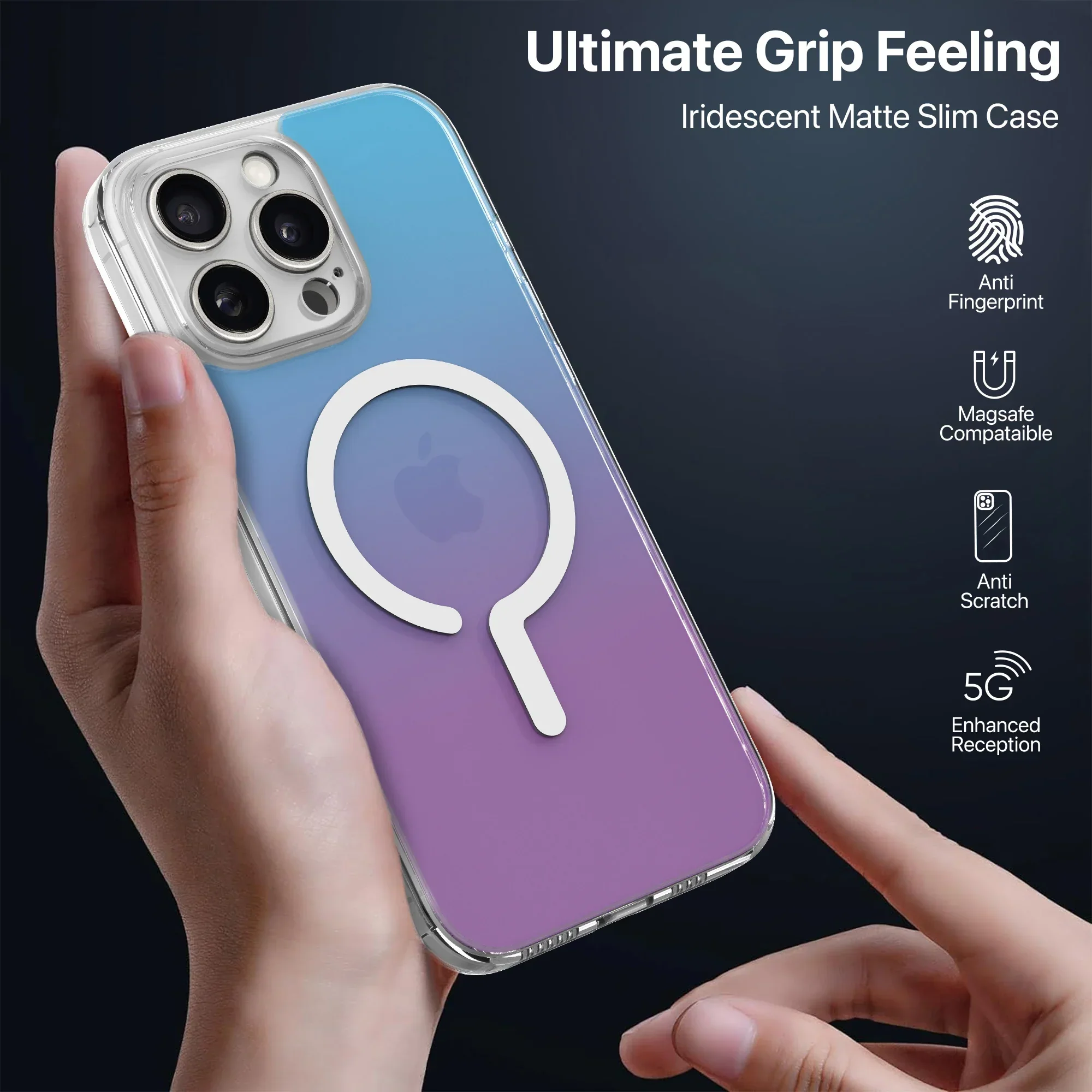 Vaku Luxos ® Apple iPhone 16 Pro Max Infinity MagPro Gradient Colored Back Cover - Image 3