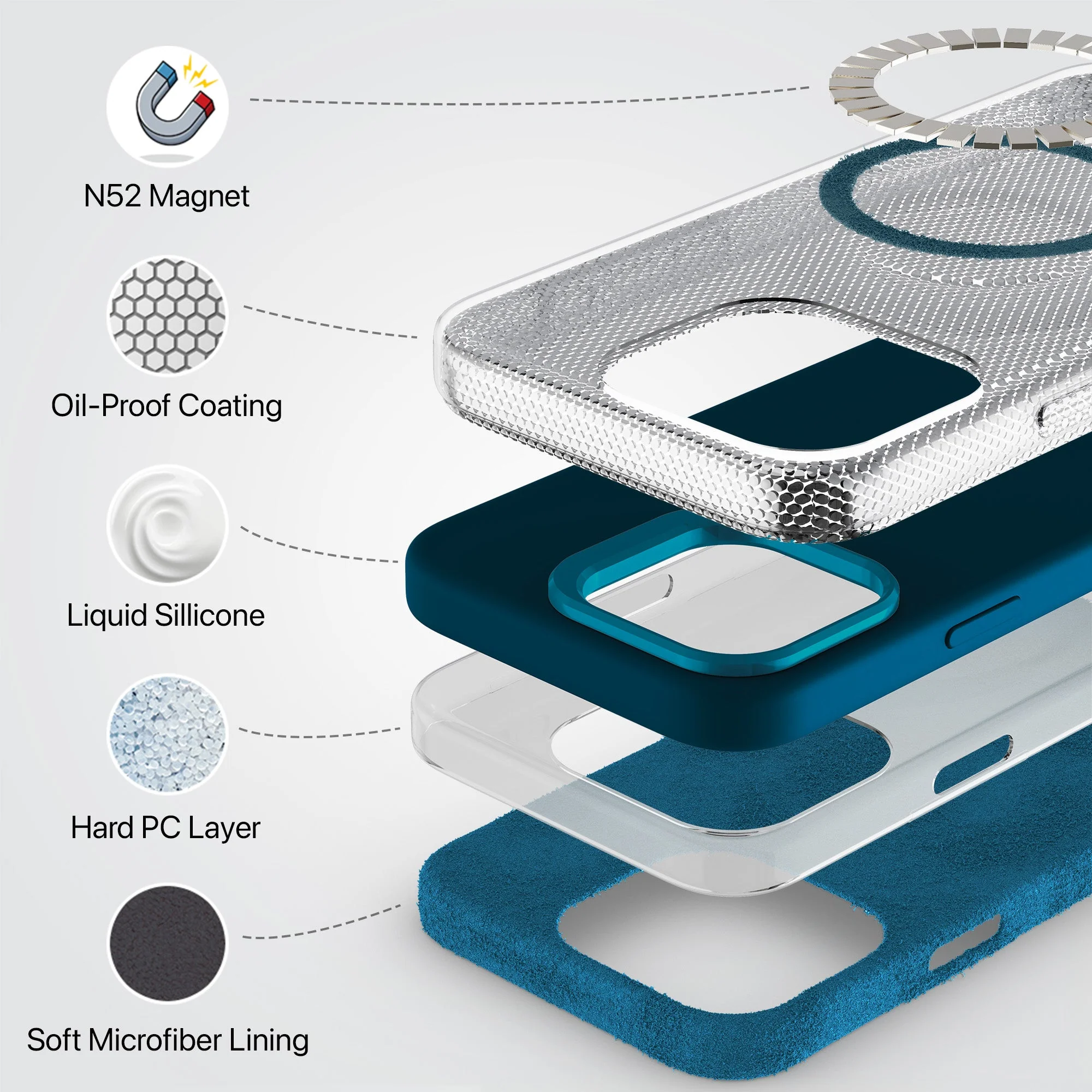 Vaku Luxos ® Apple iPhone 16 Pro Max Liquid Silicone Back Cover - Image 5
