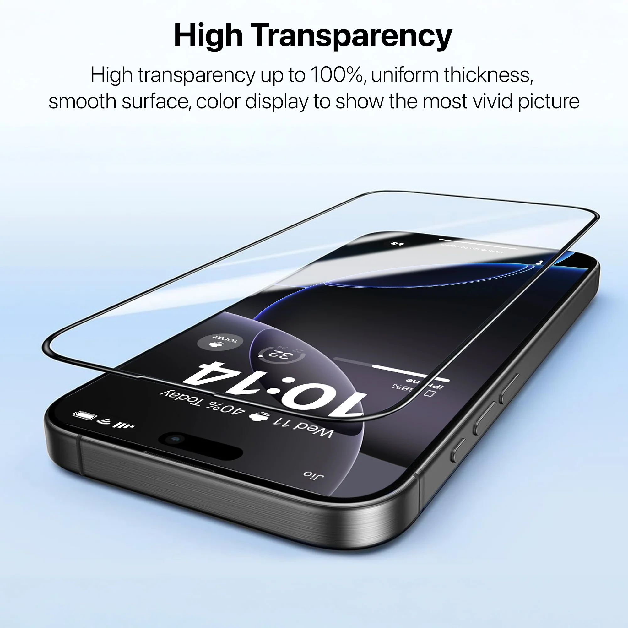 Vaku Luxos ® Apple iPhone 16 Pro Screen Protector HD Tempered Glass - Image 3