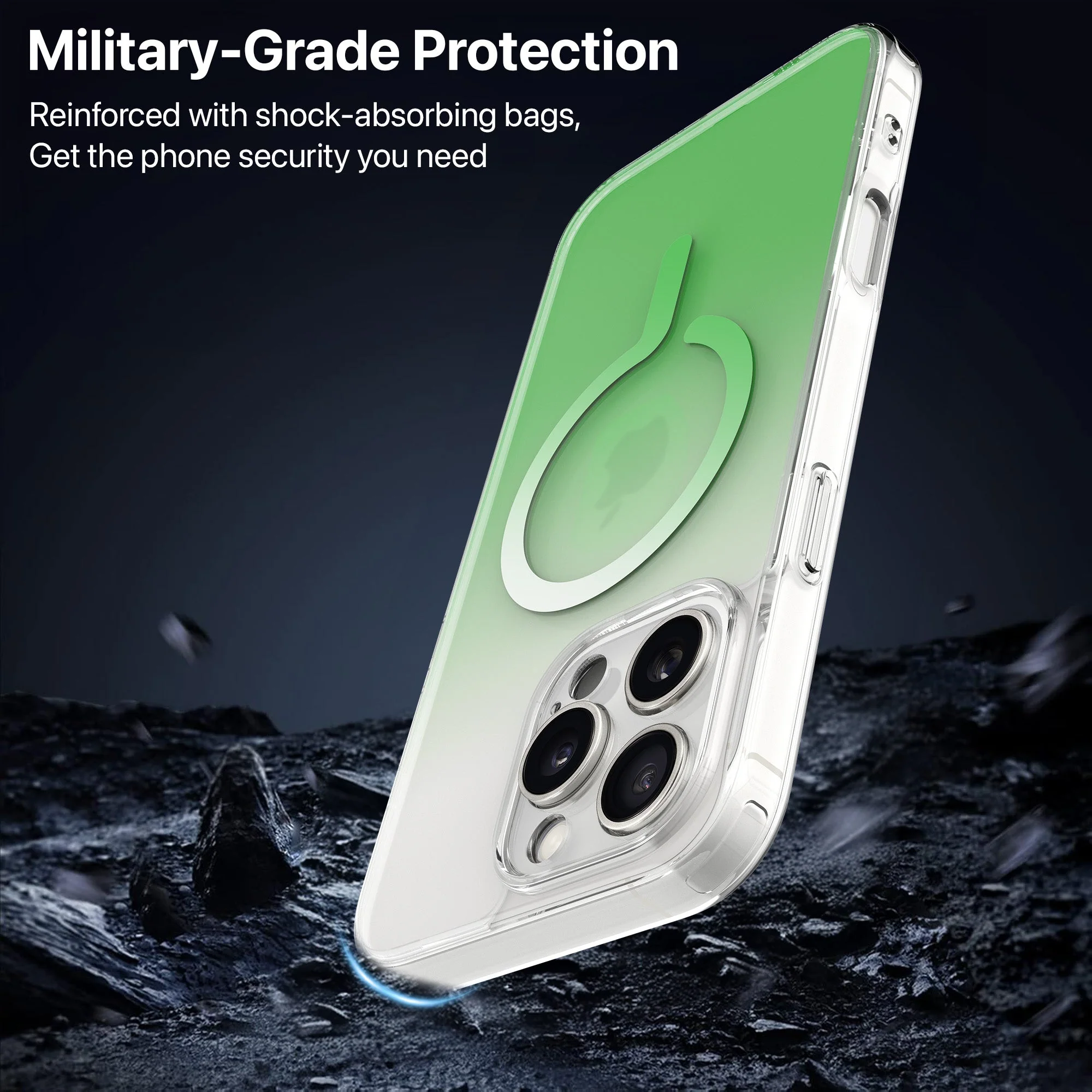 Vaku Luxos ® Apple iPhone 16 Pro Zurich Dual Colored Magsafe Series Back Cover - Image 5