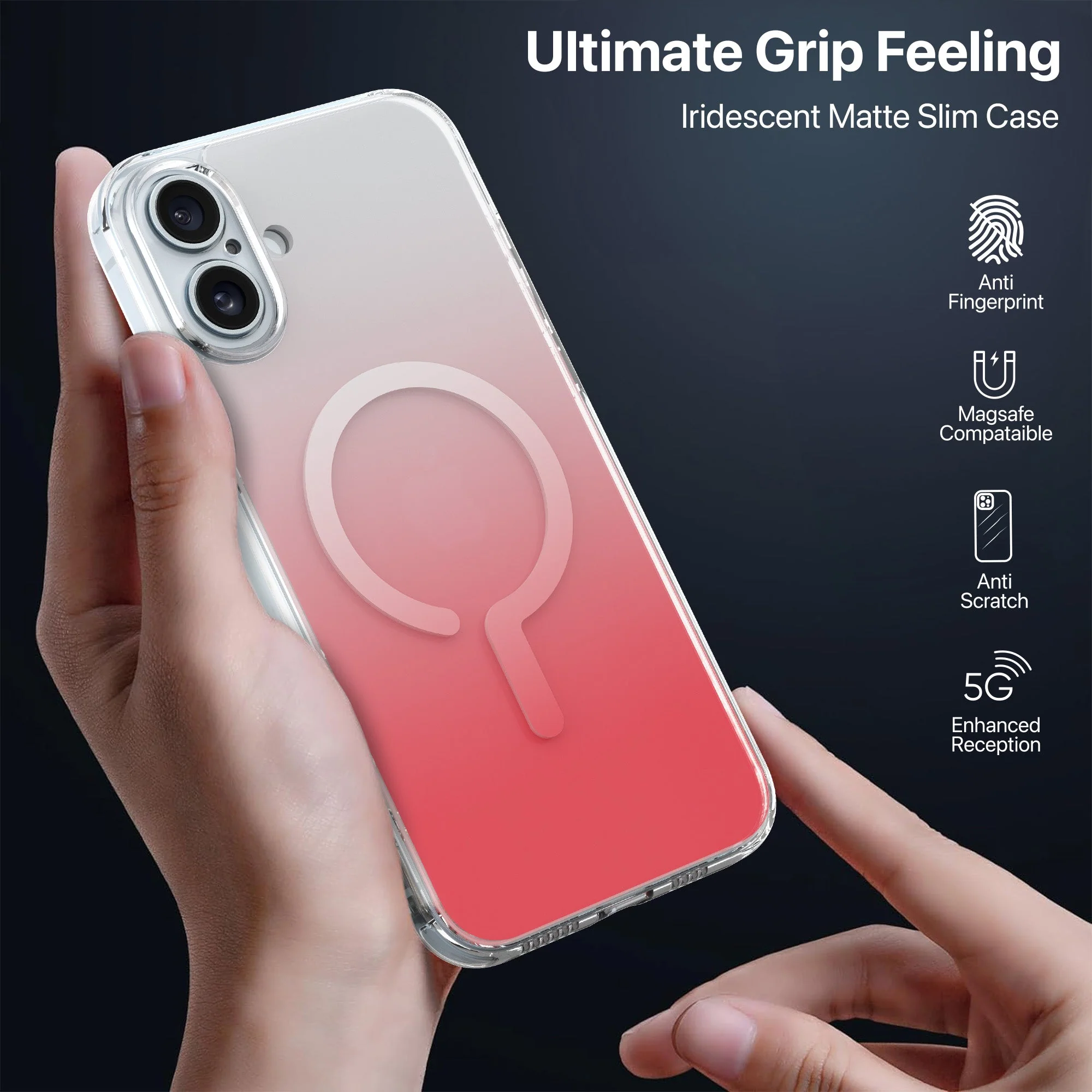 Vaku Luxos ® Apple iPhone 16 Zurich Dual Colored Magsafe Series Back Cover - Image 4