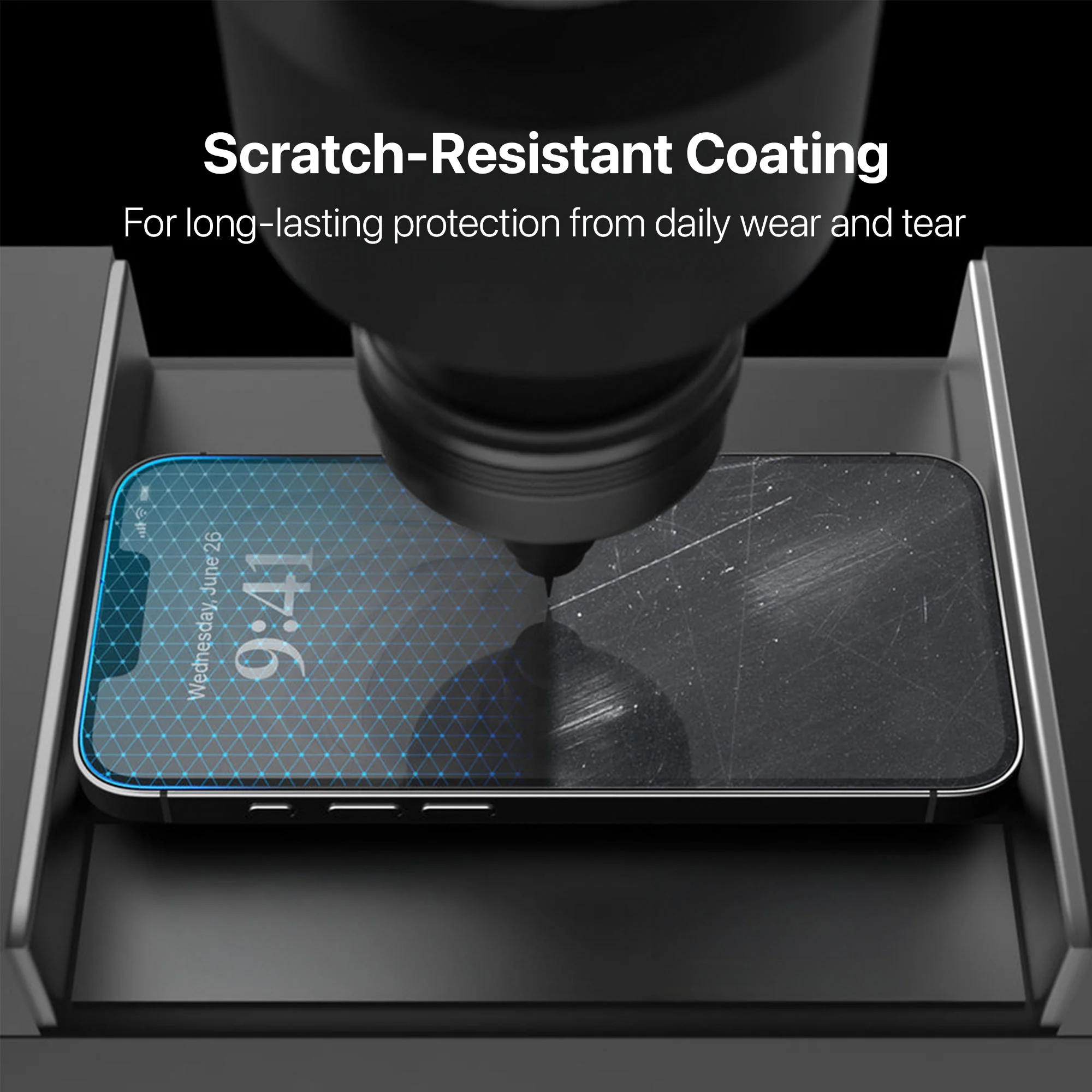 Vaku Luxos ® Apple iPhone 16e 3D Dustfilter Anti-Scratch Tempered Glass - Image 2