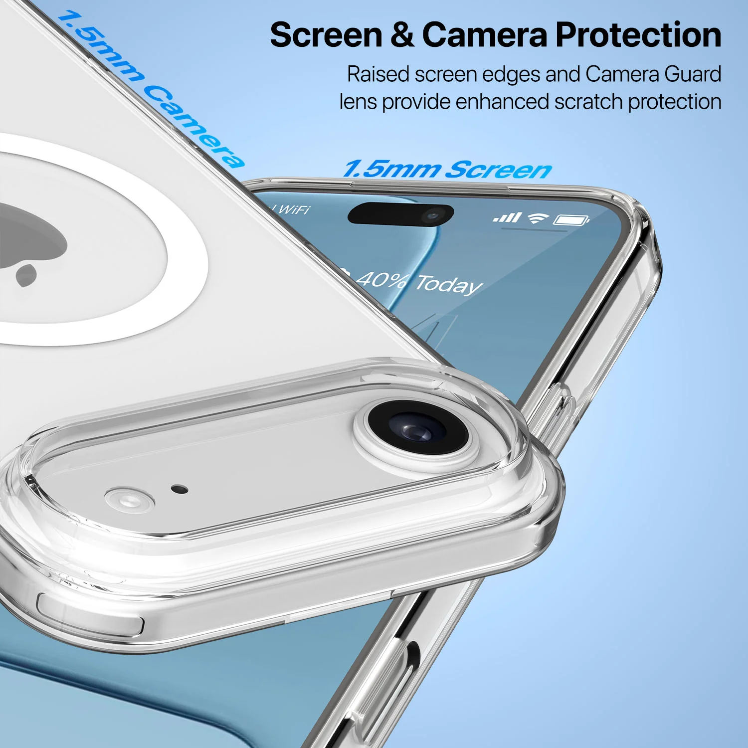 Vaku Luxos ® Apple iPhone 17 Air Glassy Magpro Clear TPU Back Cover - Image 4