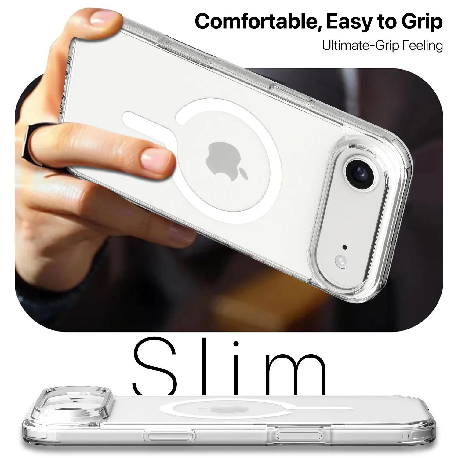 Vaku Luxos ® Apple iPhone 17 Air Glassy Magpro Clear TPU Back Cover - Image 6