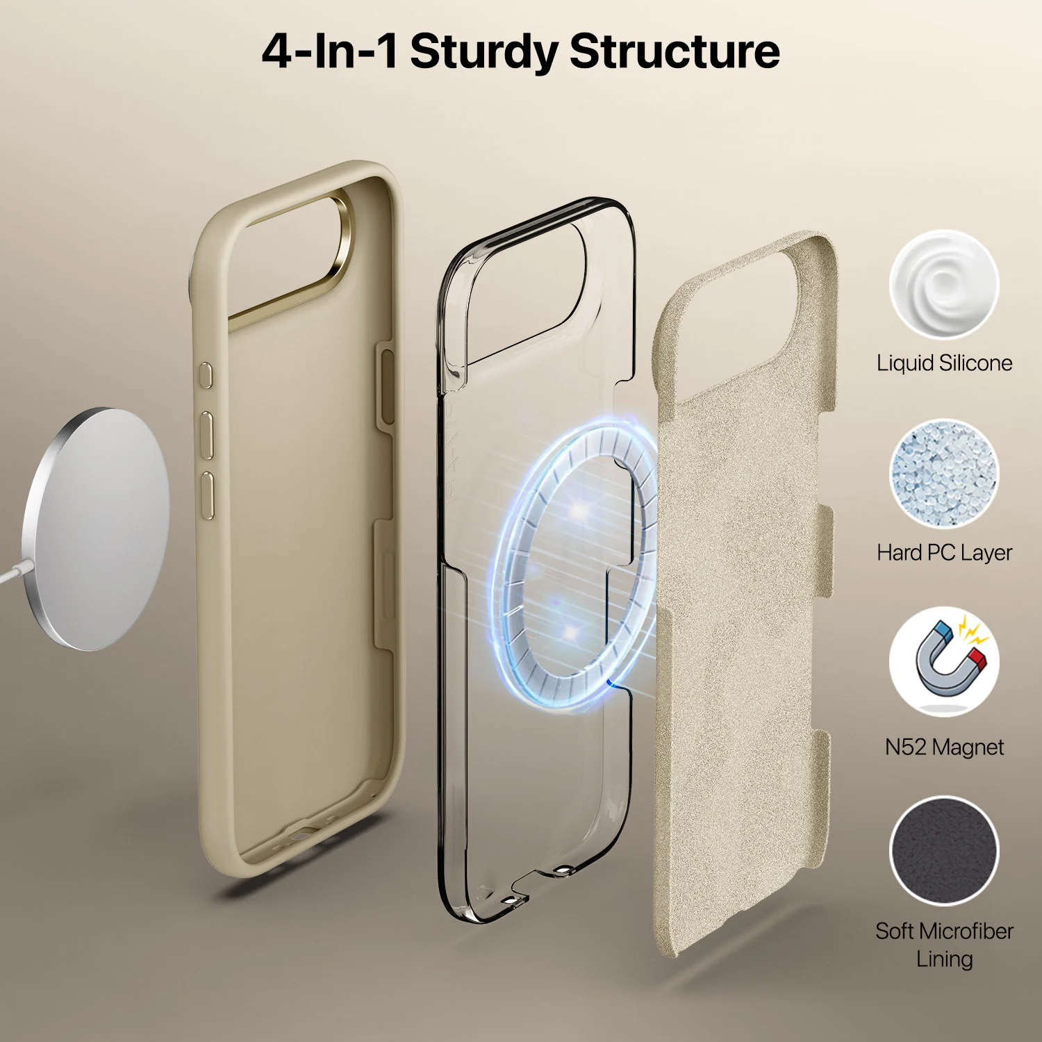 Vaku Luxos ® Apple iPhone 17 Air Liquid Silicone Protective Back Cover - Image 4
