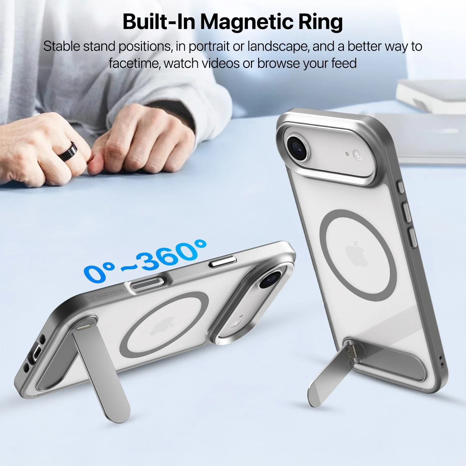Vaku Luxos ® Apple iPhone 17 Air Orion Magpro Scratch Resistant Back Cover - Image 5