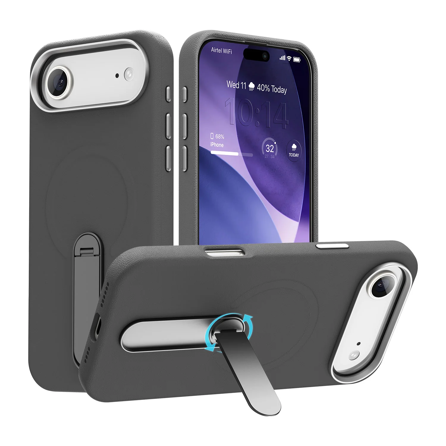 Vaku Luxos ® Apple iPhone 17 Air Zayro Magpro Leather Scratch Resistant Back Cover - Image 7