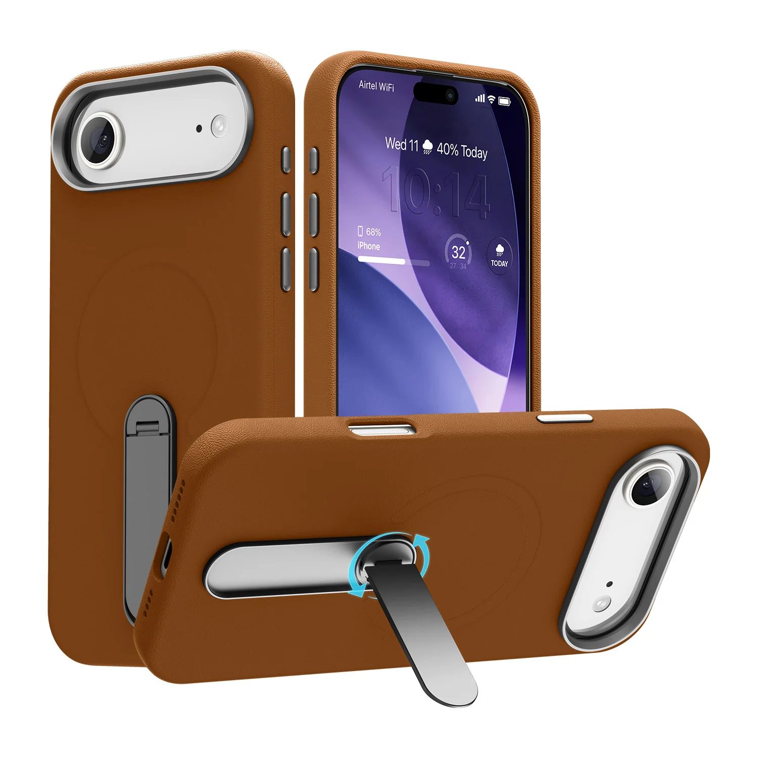 Vaku Luxos ® Apple iPhone 17 Air Zayro Magpro Leather Scratch Resistant Back Cover - Image 8