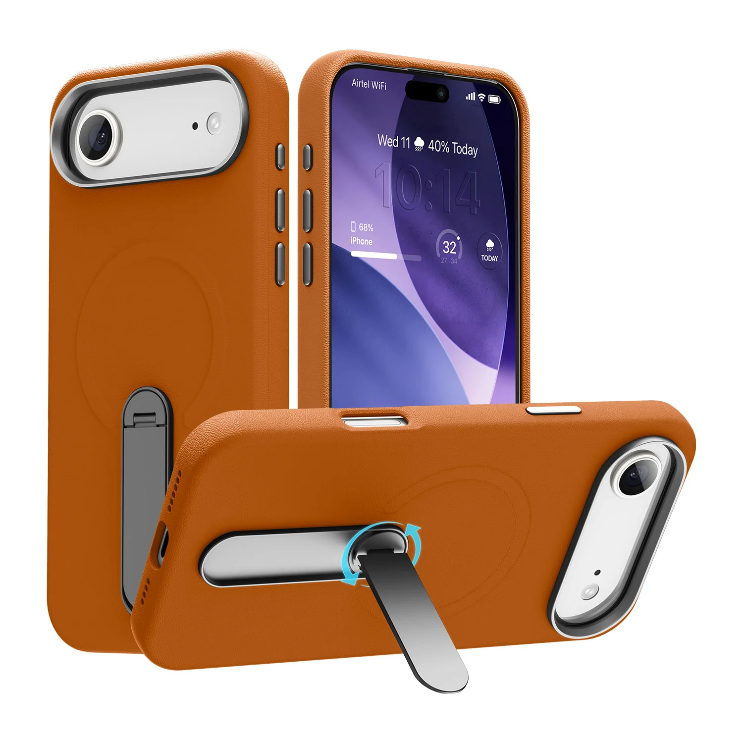 Vaku Luxos ® Apple iPhone 17 Air Zayro Magpro Leather Scratch Resistant Back Cover - Image 9