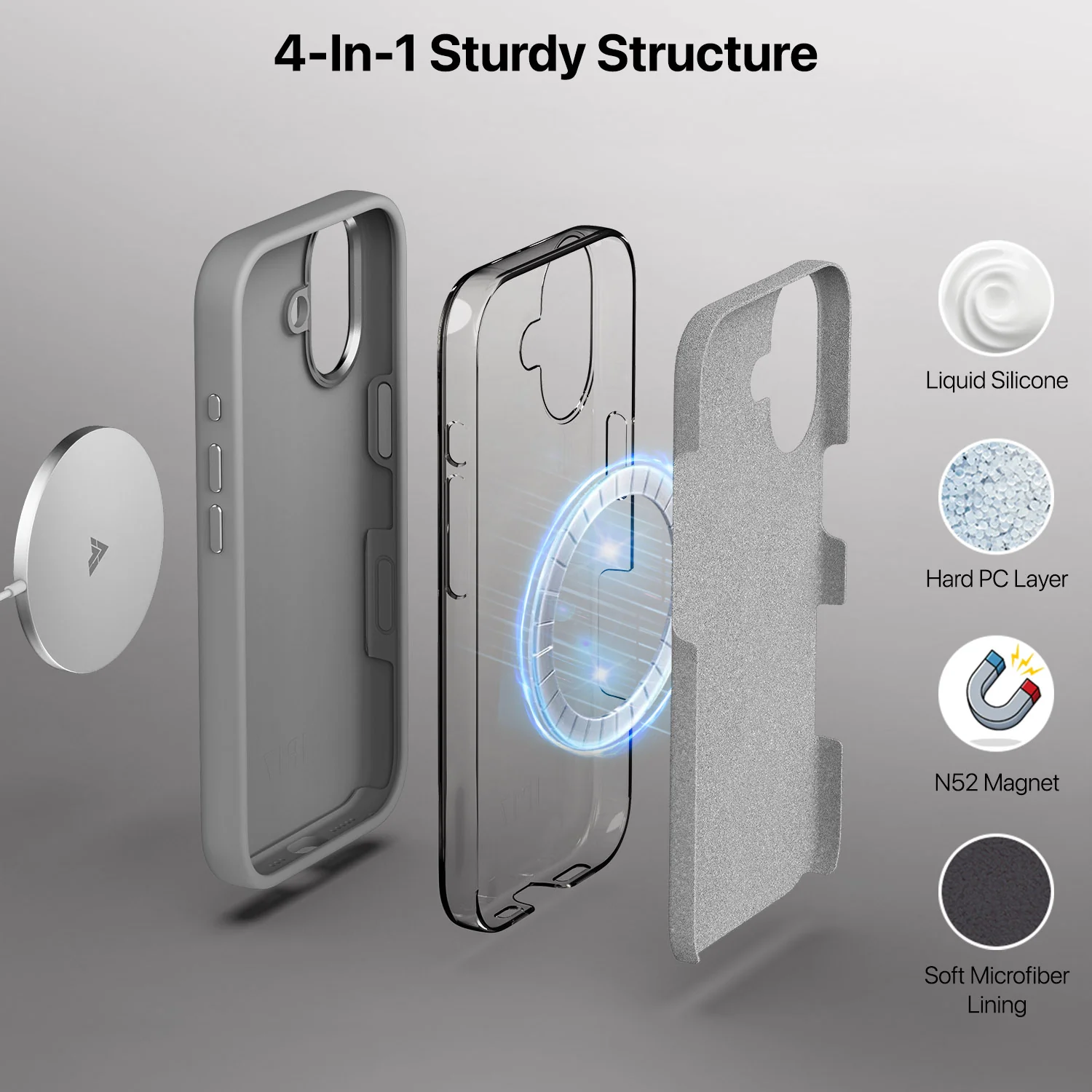 Vaku Luxos ® Apple iPhone 17 Liquid Silicone Protective Back Cover - Image 5