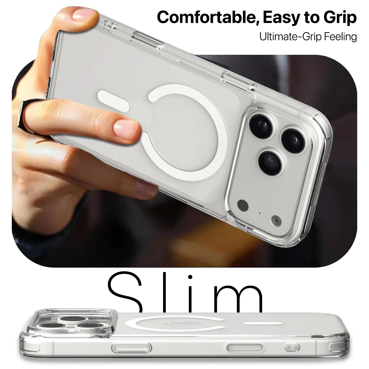 Vaku Luxos ® Apple iPhone 17 Pro Max Glassy Magpro Clear TPU Back Cover - Image 6