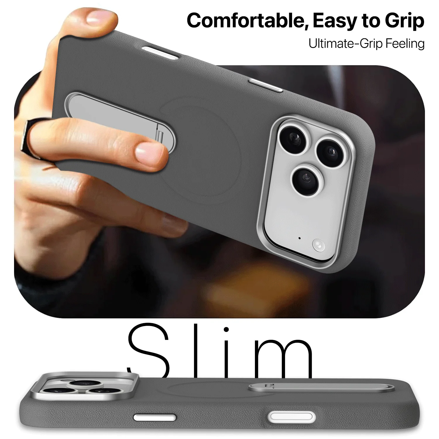 Vaku Luxos ® Apple iPhone 17 Pro Max Zayro Magpro Leather Military-Grade Back Cover - Image 4