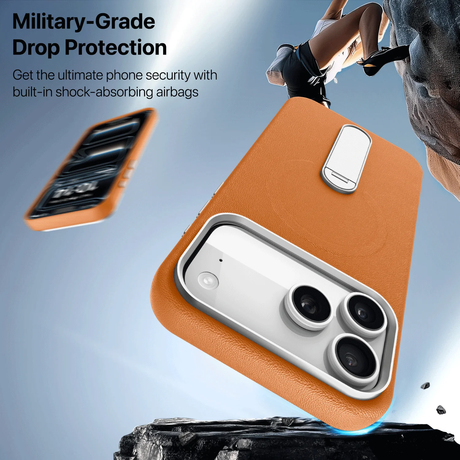 Vaku Luxos ® Apple iPhone 17 Pro Max Zayro Magpro Leather Military-Grade Back Cover - Image 5