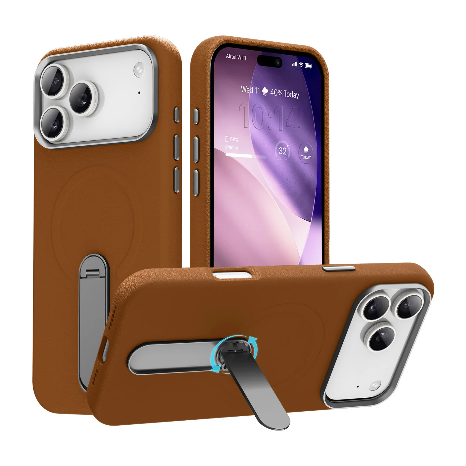 Vaku Luxos ® Apple iPhone 17 Pro Max Zayro Magpro Leather Military-Grade Back Cover - Image 8
