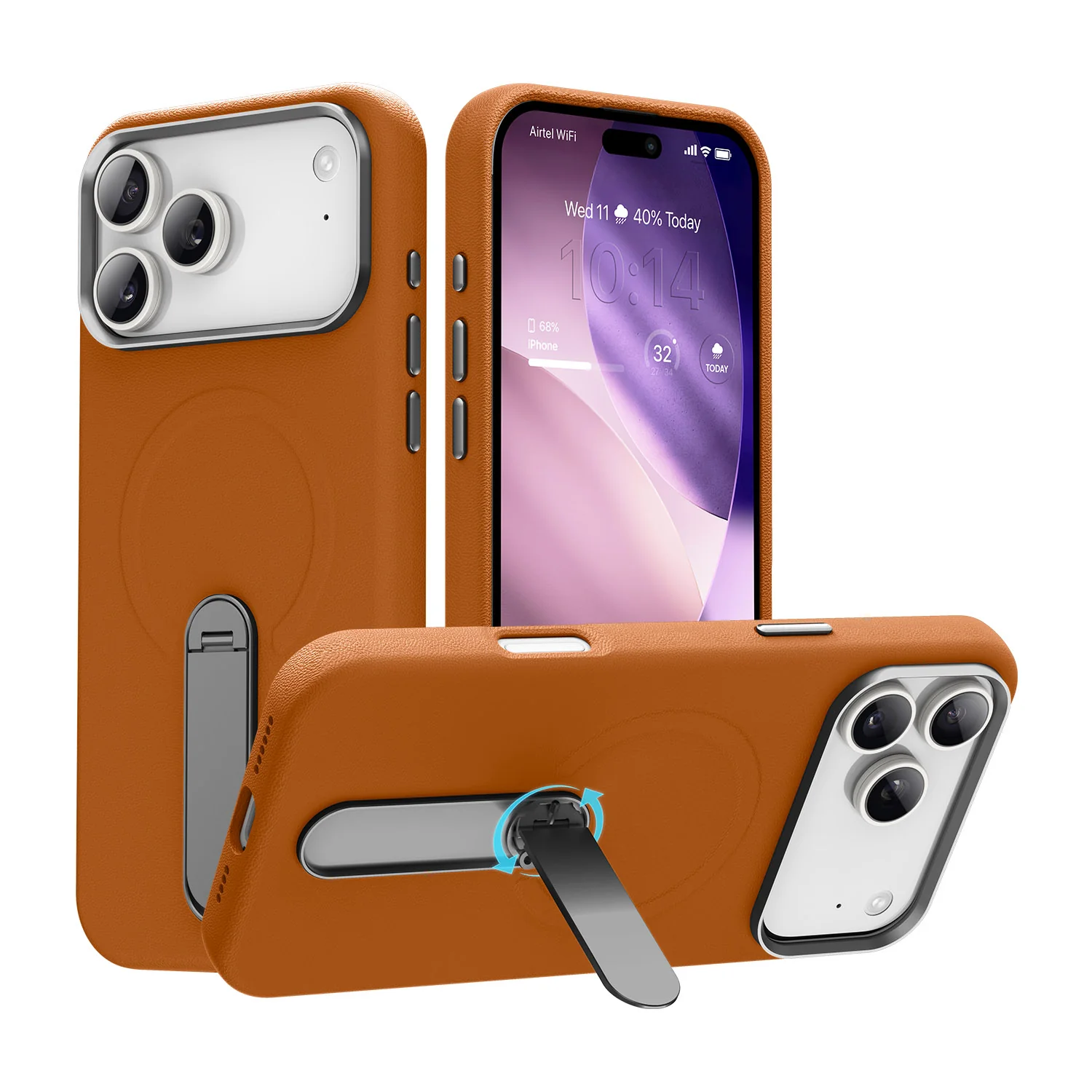 Vaku Luxos ® Apple iPhone 17 Pro Max Zayro Magpro Leather Military-Grade Back Cover - Image 9