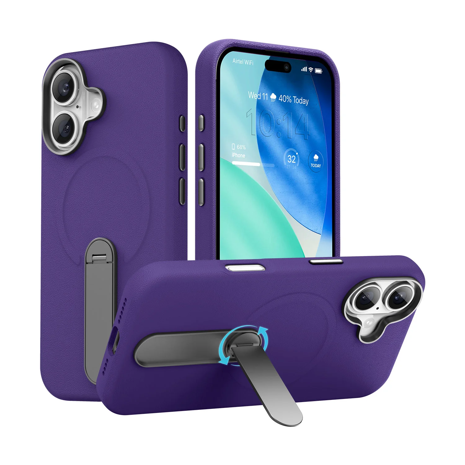 Vaku Luxos ® Apple iPhone 17 Zayro Magpro Leather Scratch Resistant Back Cover - Image 10