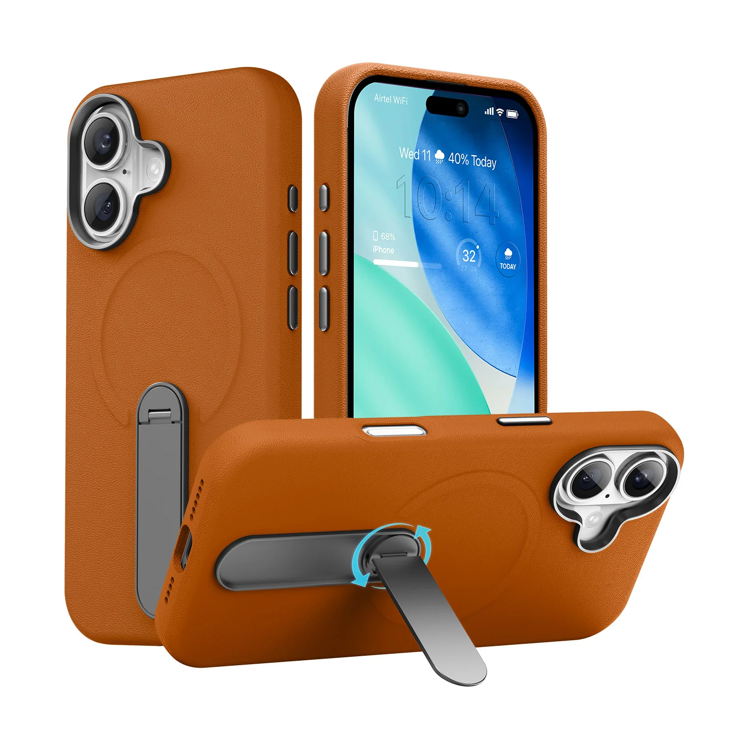 Vaku Luxos ® Apple iPhone 17 Zayro Magpro Leather Scratch Resistant Back Cover - Image 11