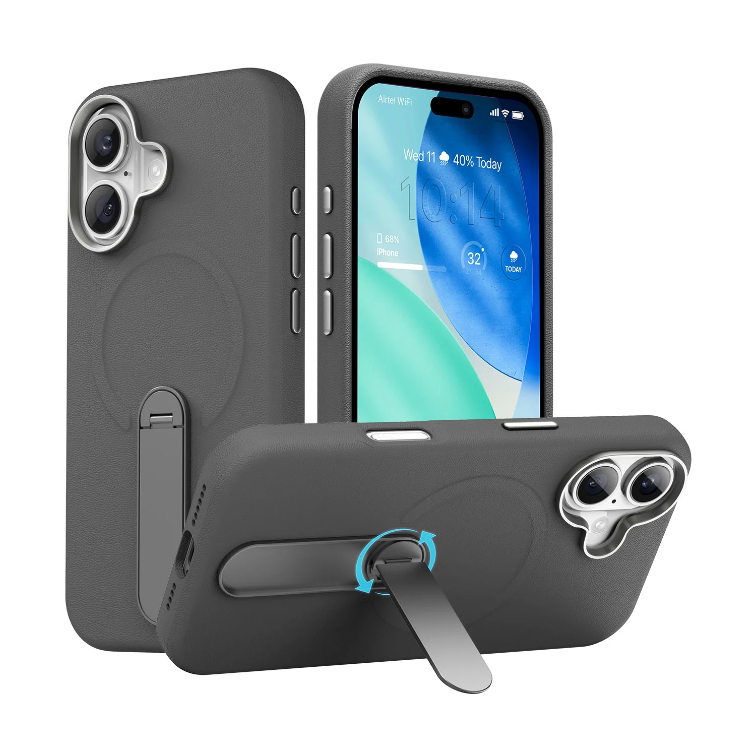 Vaku Luxos ® Apple iPhone 17 Zayro Magpro Leather Scratch Resistant Back Cover - Image 7