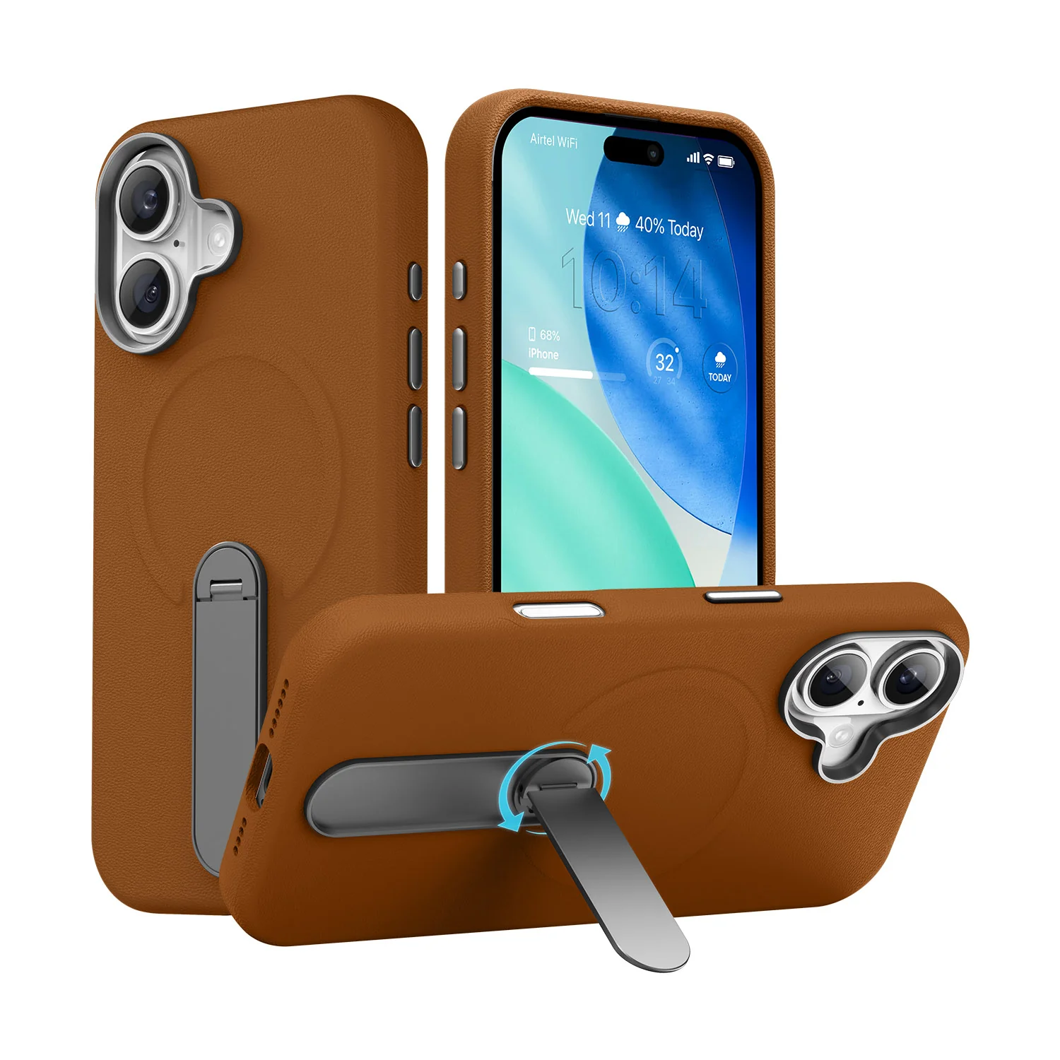 Vaku Luxos ® Apple iPhone 17 Zayro Magpro Leather Scratch Resistant Back Cover - Image 9