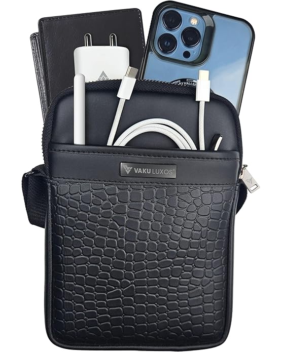 Vaku Luxos ® CROC CRAFT Mini Sling Bag for Men & Women Slim Crossbody Shoulder Sling Bag - Image 2