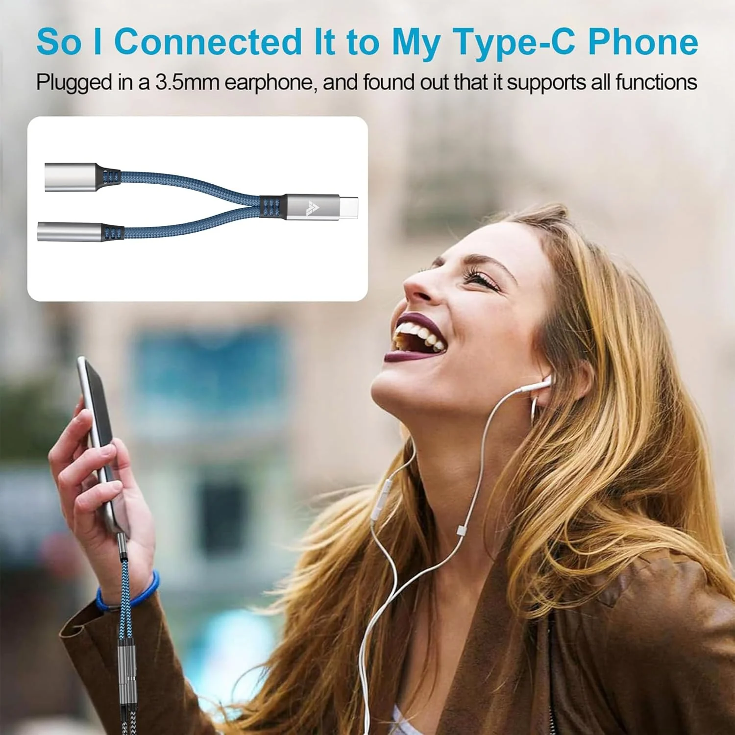 Vaku Luxos ® DigiCoder 2-in-1 Type-C to 3.5mm + Type-C Audio & Charging Adapter - Image 4
