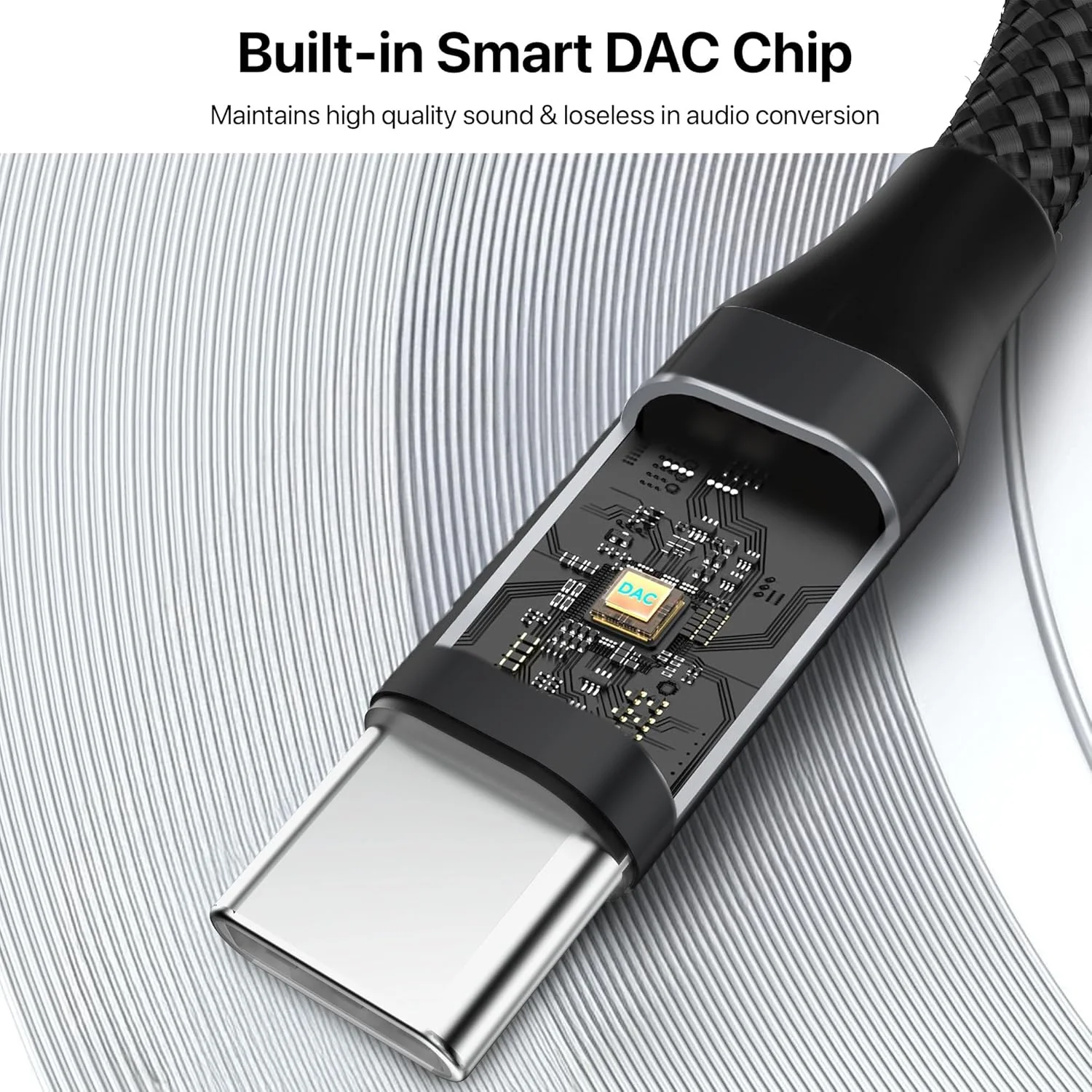 Vaku Luxos ® DigiCoder 2-in-1 Type-C to 3.5mm + Type-C Audio & Charging Adapter - Image 8