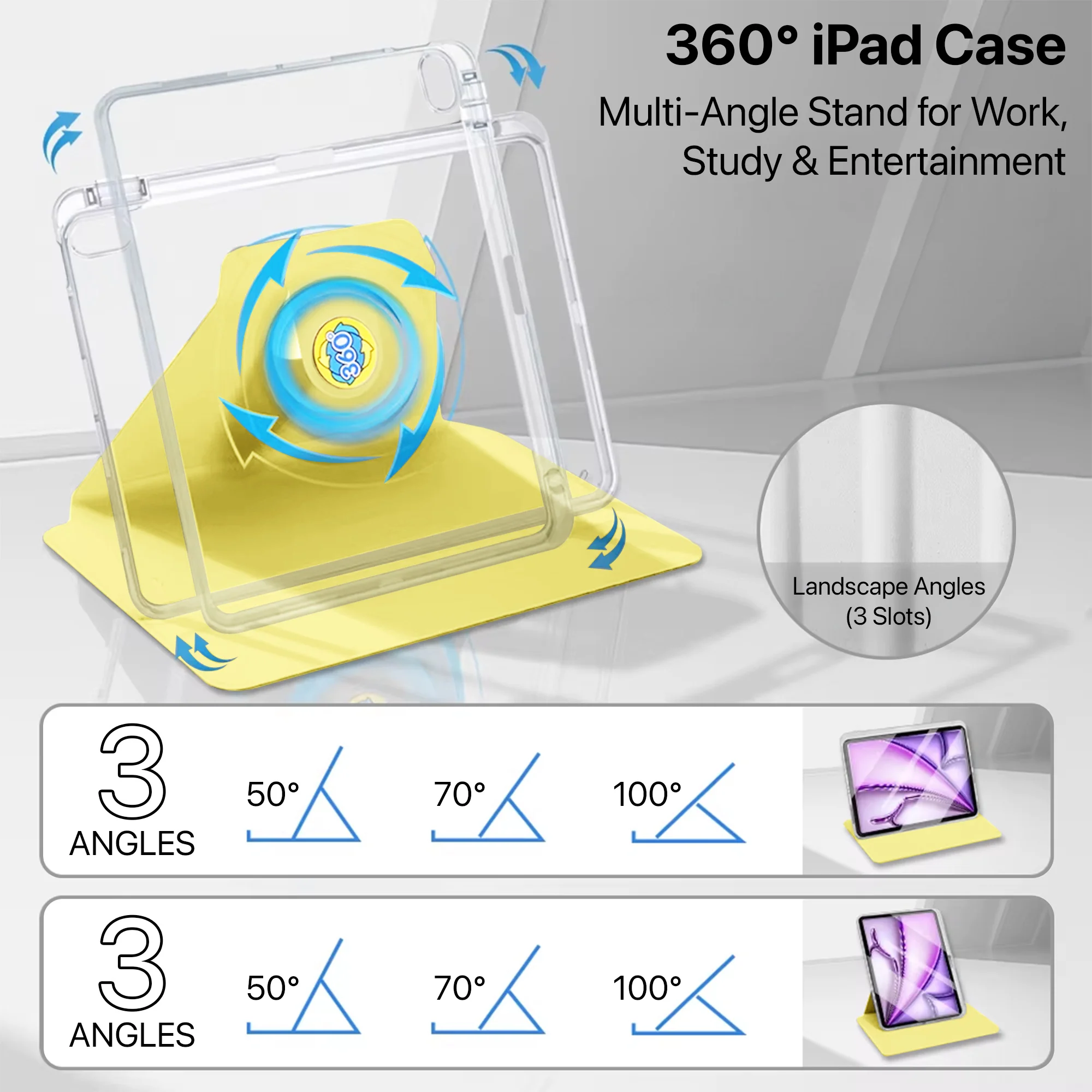 Vaku Luxos ® FLEXIVO iPad (A16) 11th/10th Gen (2025/2022) 11/10.9-inch Smart Transparent Back Cover Case - Image 8
