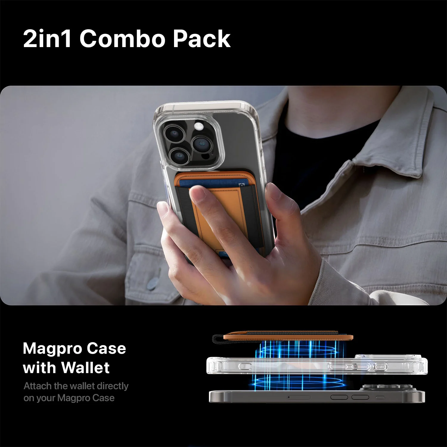 Vaku Luxos ® Magnetic Magsafe Wallet Holder Apple iPhone Wallet with Secure-Grip for iPhone 17/16/15/14/13/12 Series - Image 2