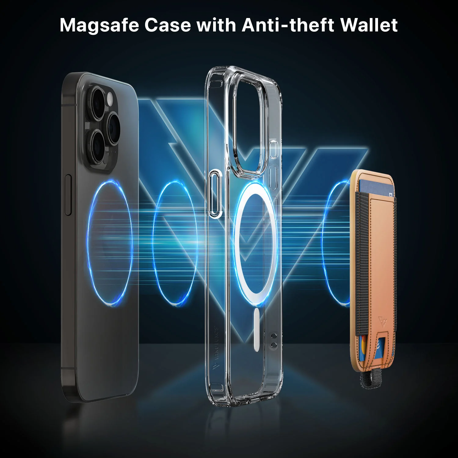 Vaku Luxos ® Magnetic Magsafe Wallet Holder Apple iPhone Wallet with Secure-Grip for iPhone 17/16/15/14/13/12 Series - Image 4
